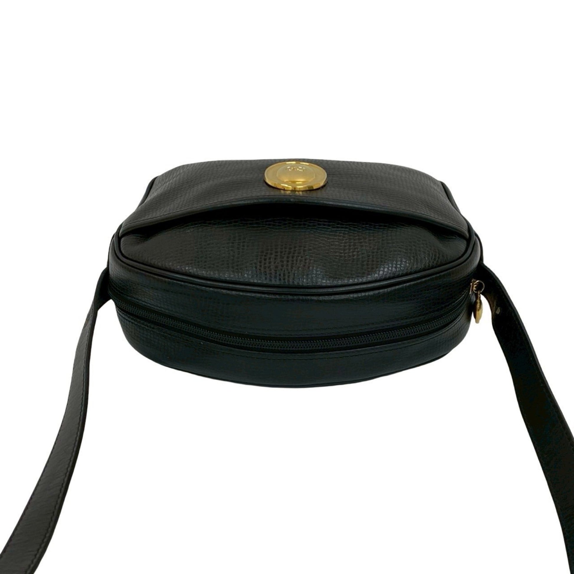 Christian Dior Black Leather Pochette Shoulder Bag ()
