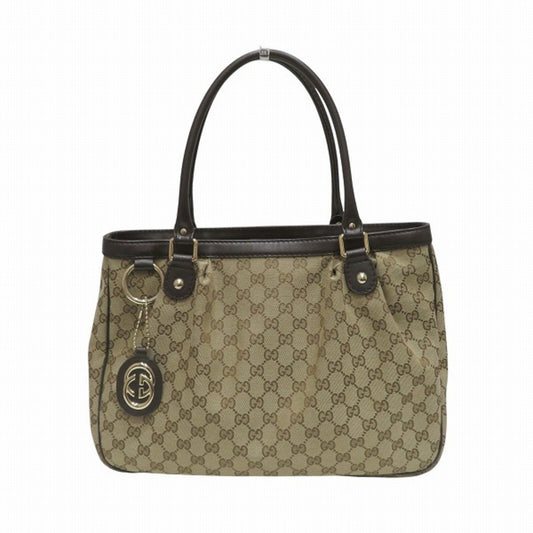 Gucci Leather Canvas Tote
