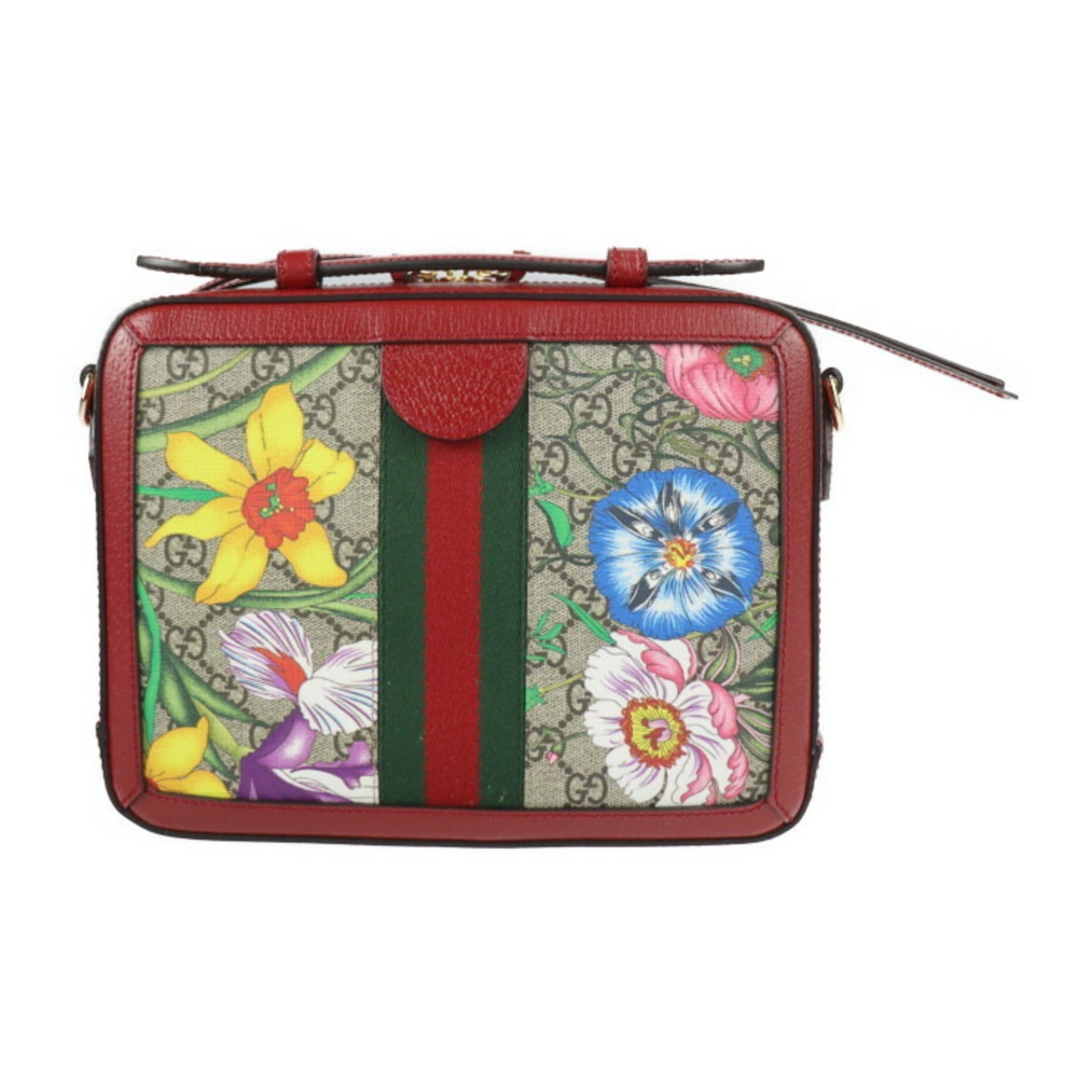 Gucci Lou Leather Canvas Shoulder Bag