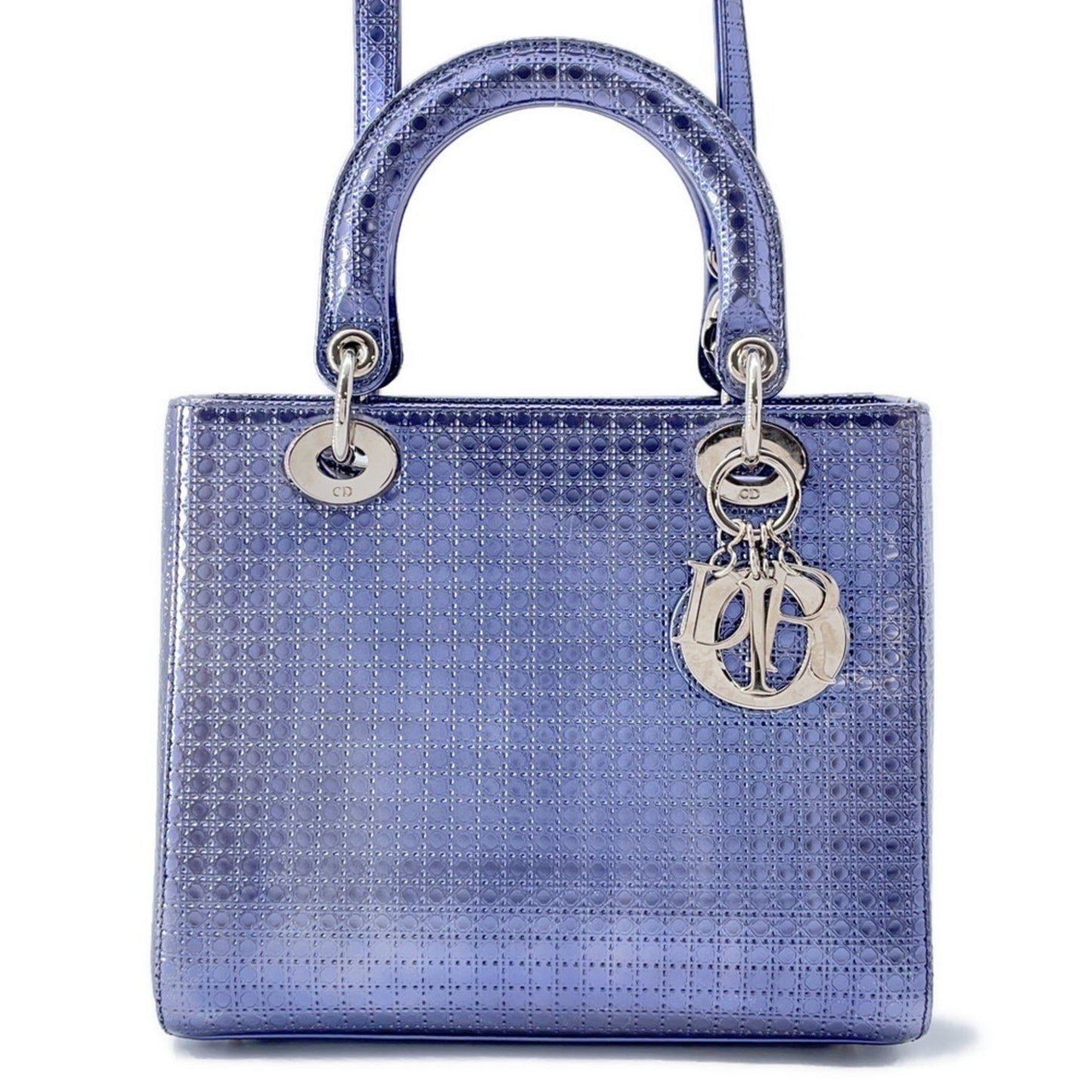 Christian Dior Metallic Purple Leather Handbag ()