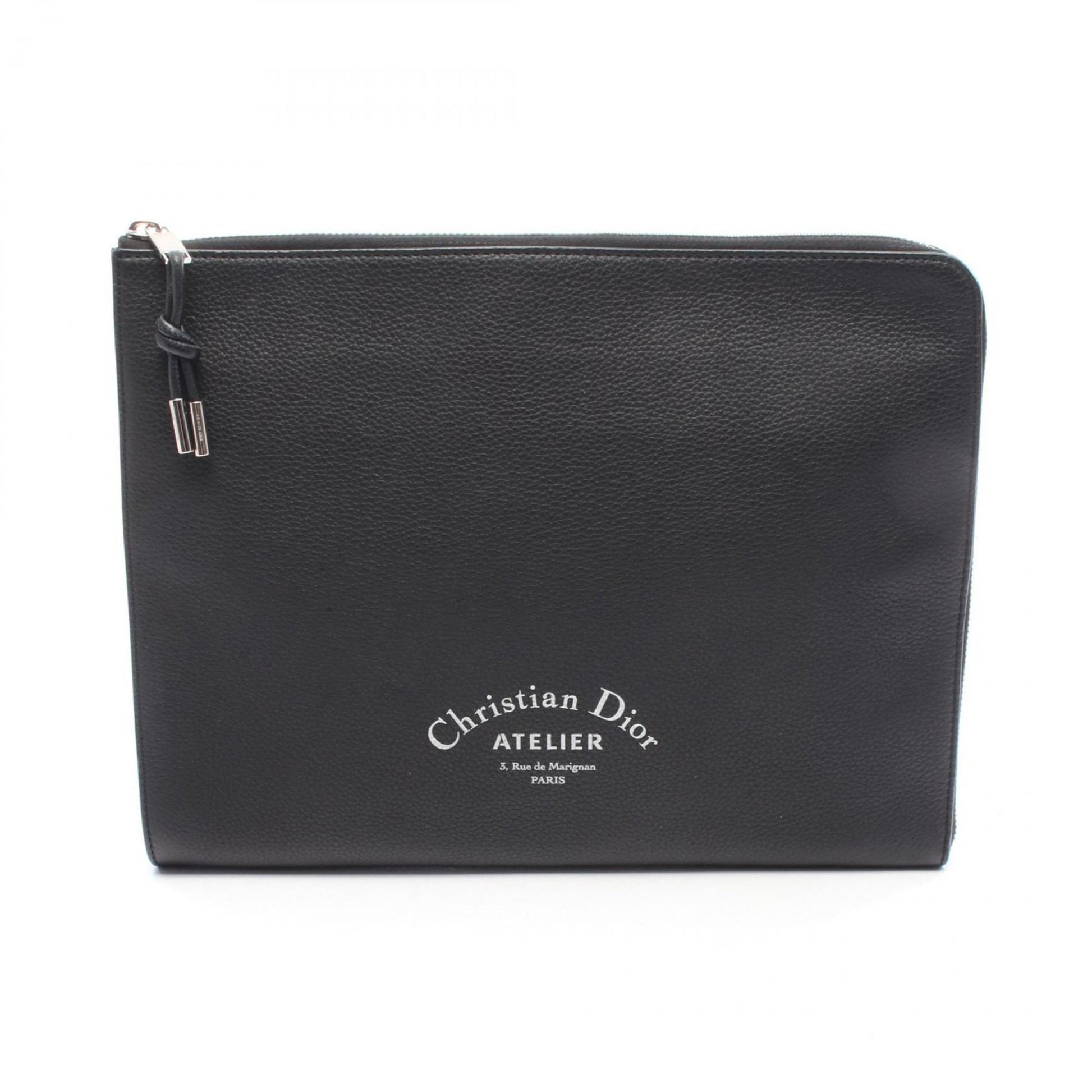 Christian Dior Black Leather Clutch Bag ()