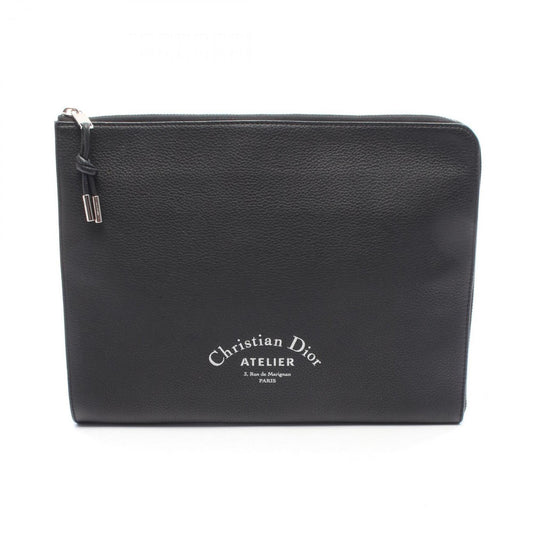 Christian Dior Black Leather Clutch Bag ()