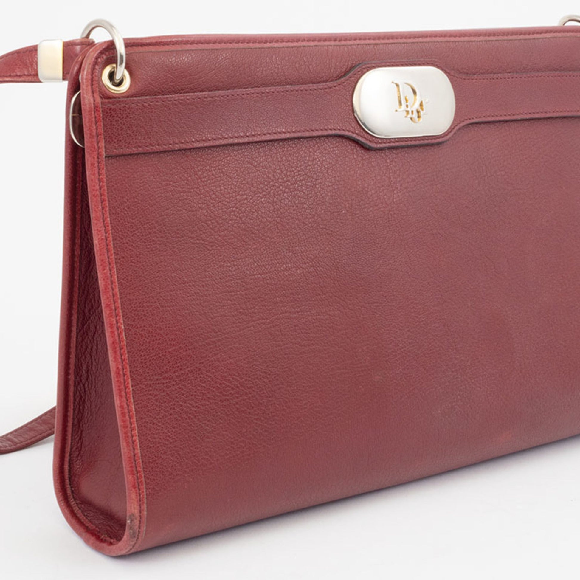 Christian Dior Bordeaux Leather Shoulder Bag ()