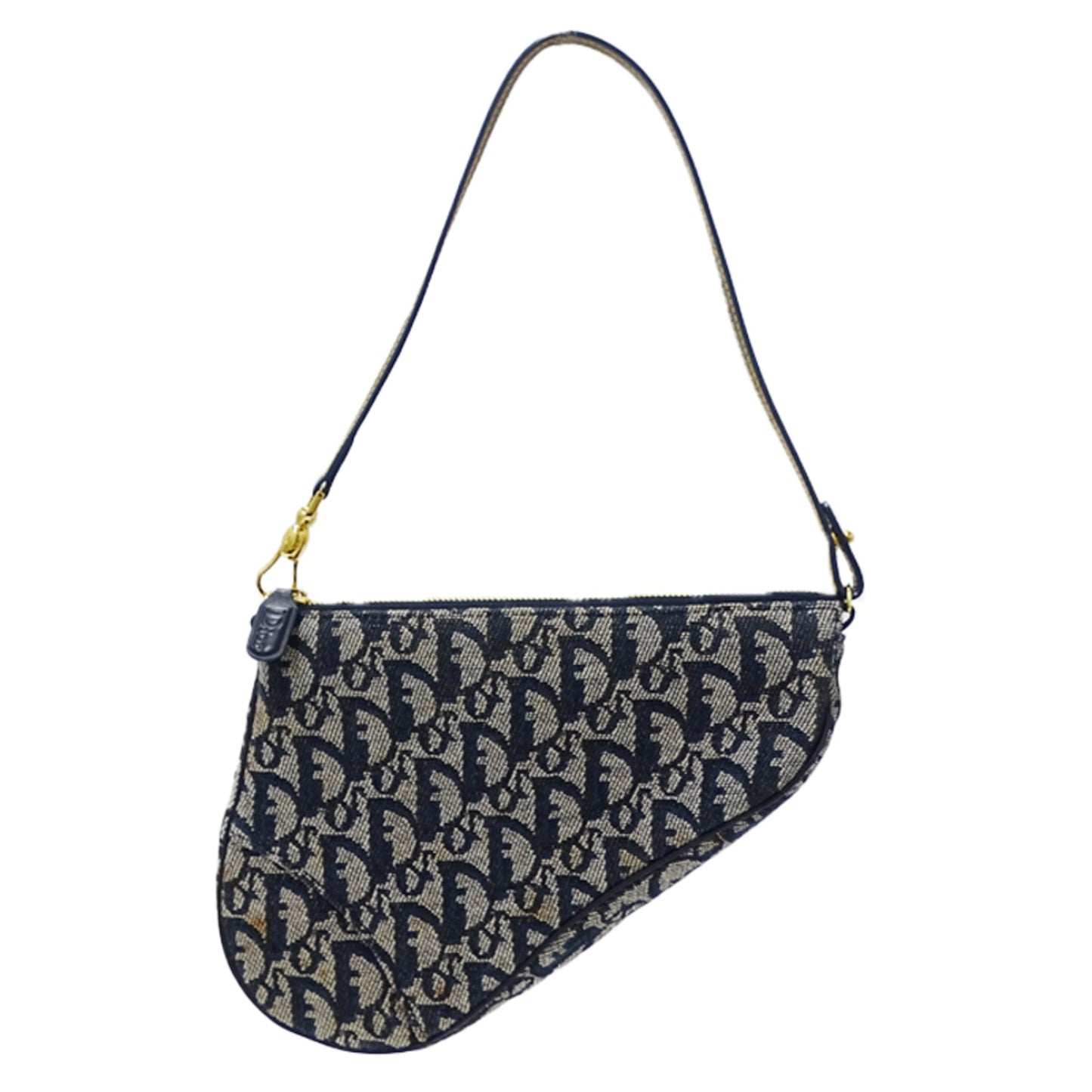 Christian Dior Blue Jacquard Shoulder Bag ()