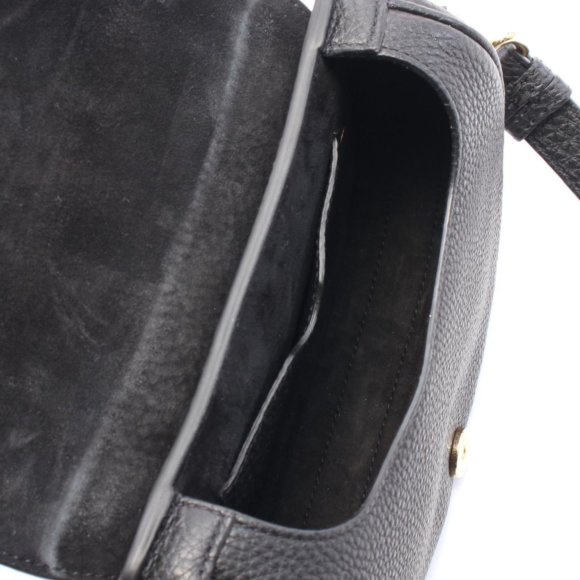 Christian Dior Black Leather Shoulder Bag ()