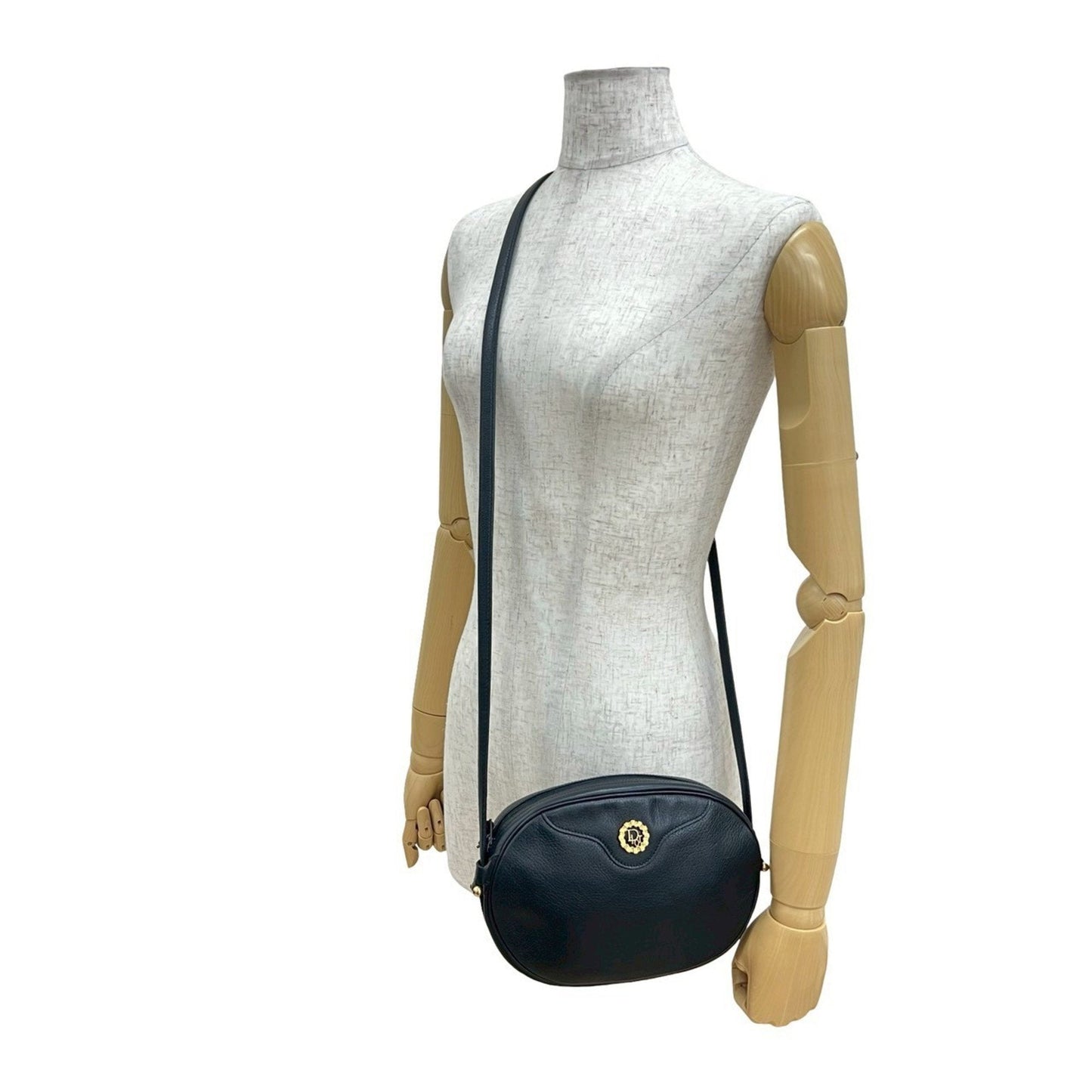 Christian Dior Black Leather Pochette Shoulder Bag ()