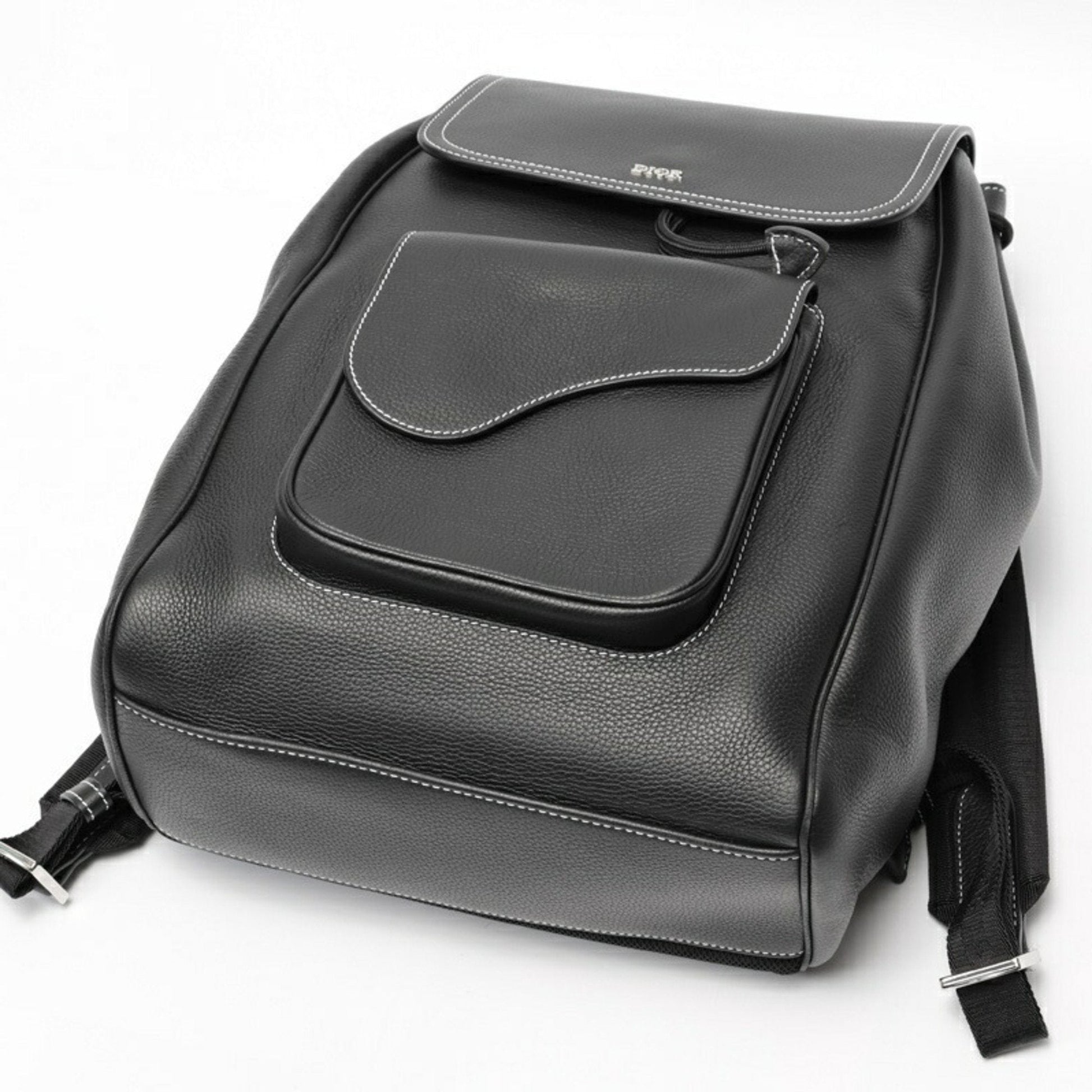 Christian Dior Black Leather Backpack ()