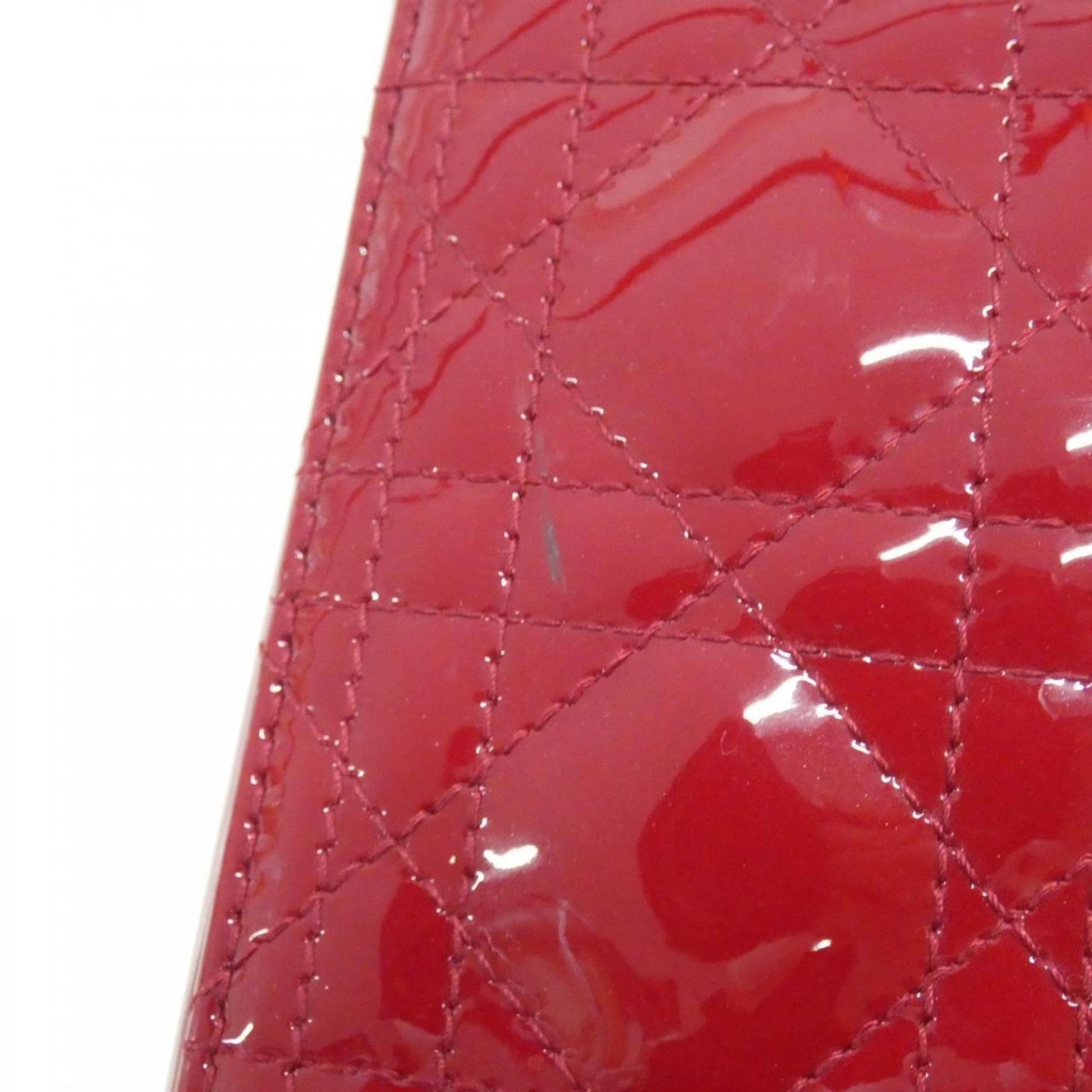 Christian Dior Cherry Red Leather Handbag ()