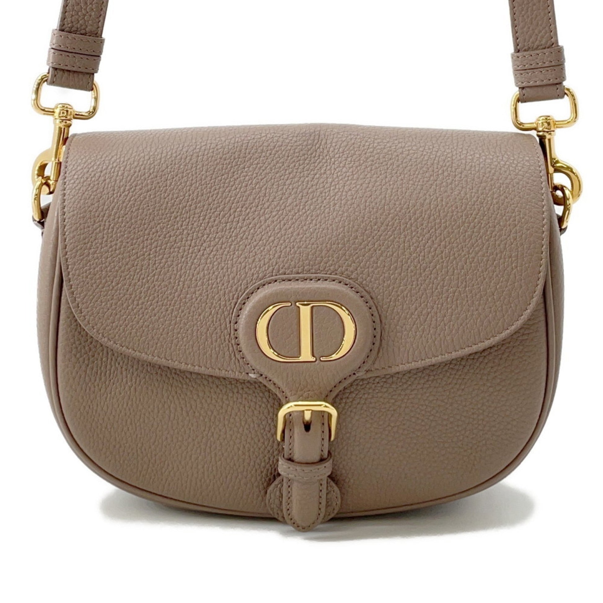 Christian Dior Grayish Leather Shoulder Bag ()