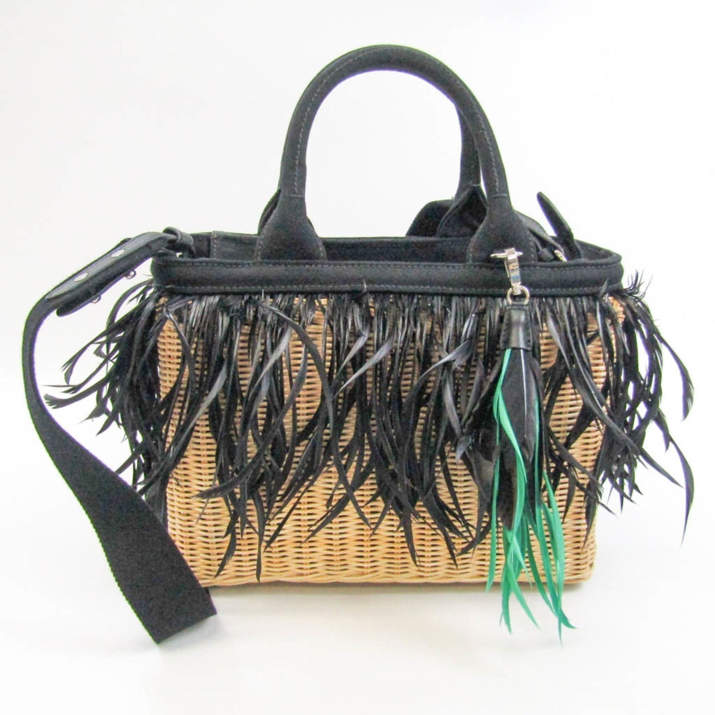 Prada MIDOLLINO PIUME Women's Bamboo HandBag