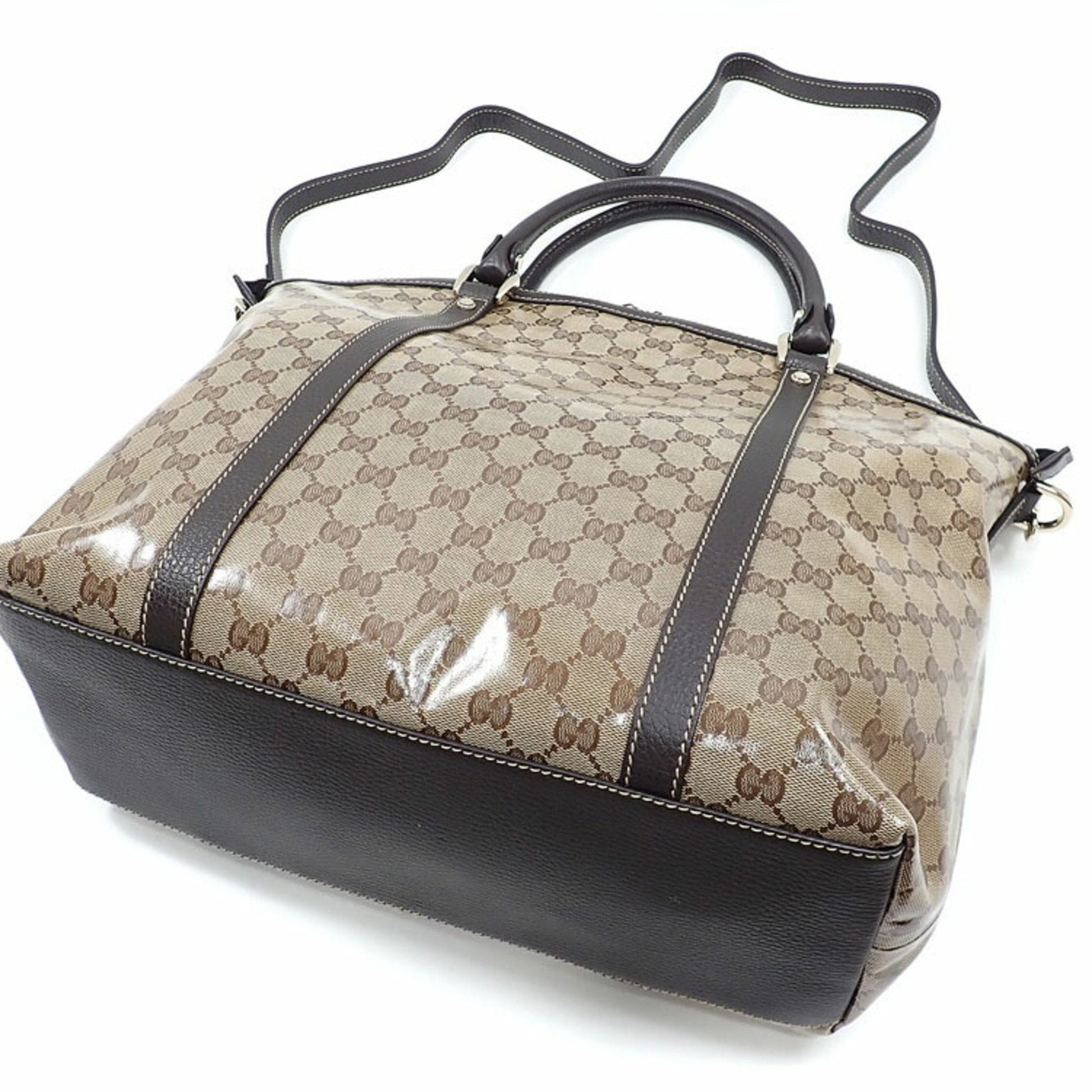 Gucci Leather Canvas Shoulder Bag