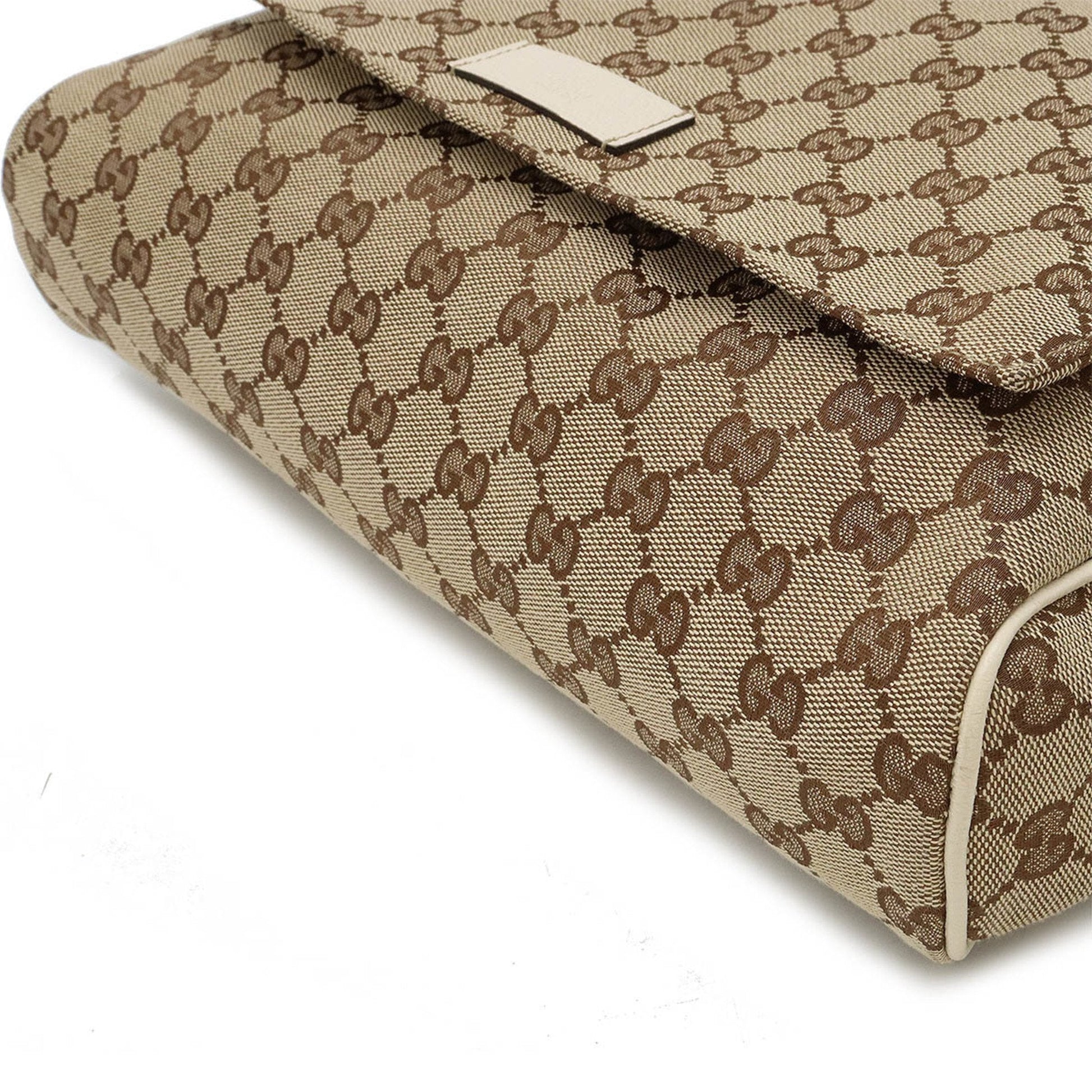 Gucci Leather Canvas Shoulder Bag