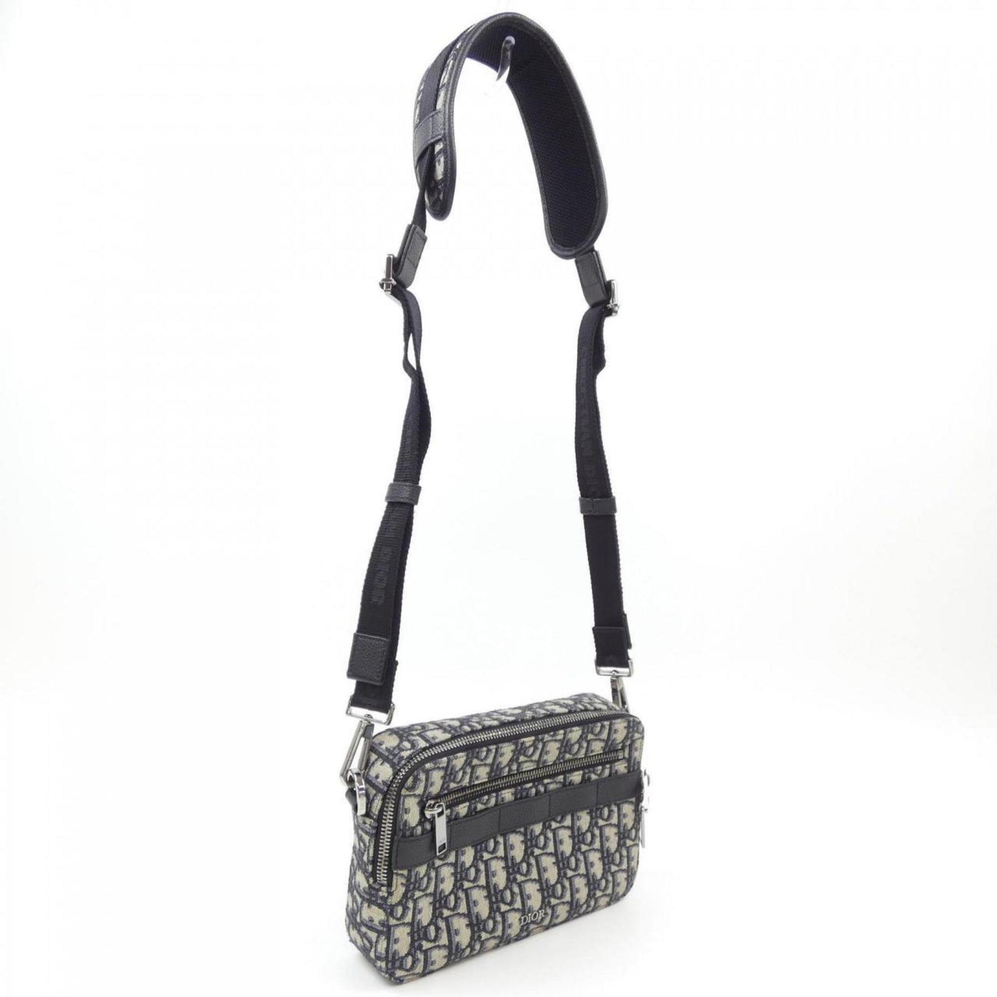 Christian Dior Beige Black Blue Handbag ()