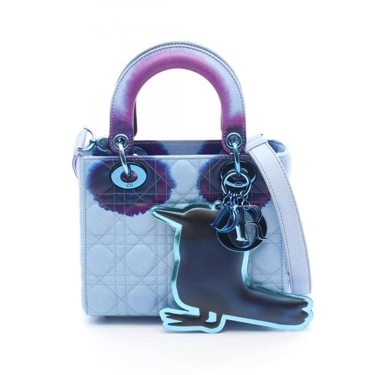 Christian Dior Blue Navy Purple Leather Handbag ()