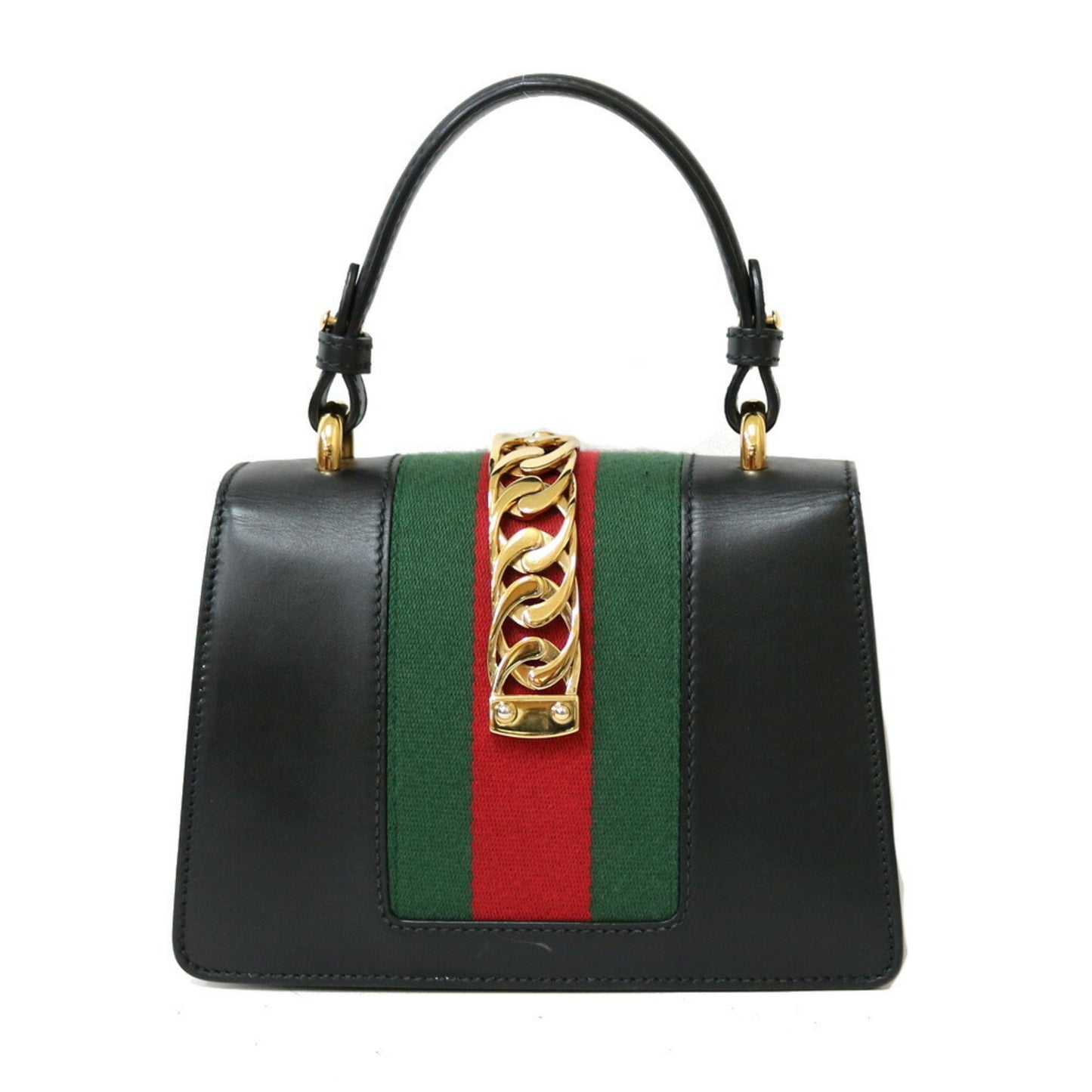 Gucci Sylvie Black Leather Shoulder Bag Style 2