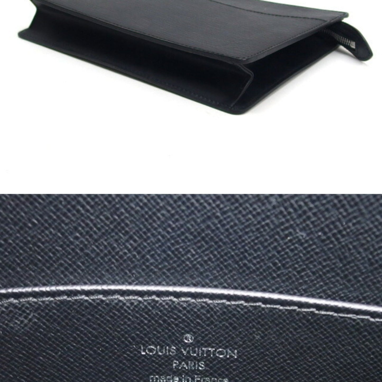 LOUIS VUITTON Epi Pochette Homme Clutch Bag Black M52522