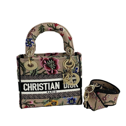 Christian Dior Beige Canvas Shoulder Bag ()