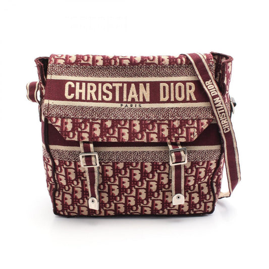 Christian Dior Beige Bordeaux Canvas Shoulder Bag ()