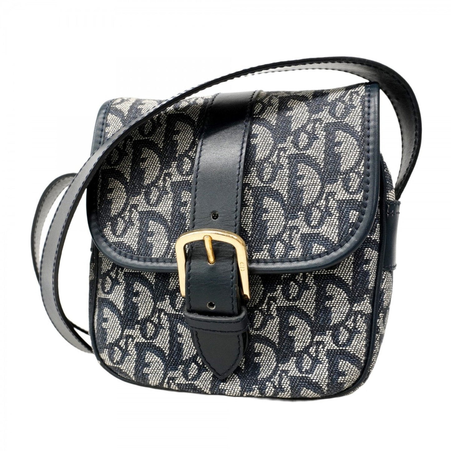 Christian Dior Navy Canvas Shoulder Bag ()