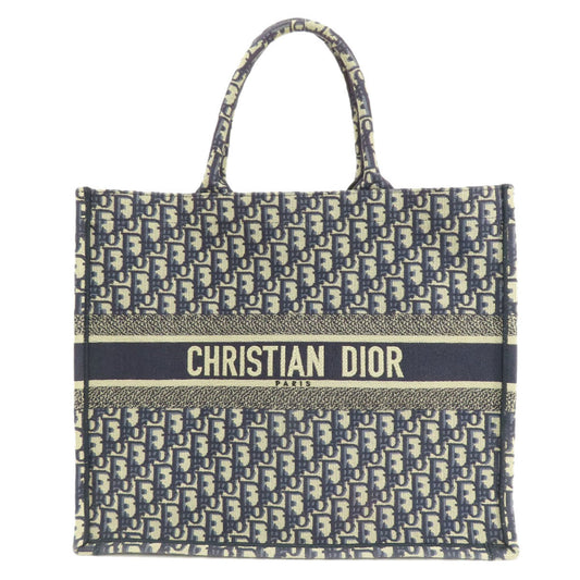 Christian Dior Navy Canvas Tote Bag ()