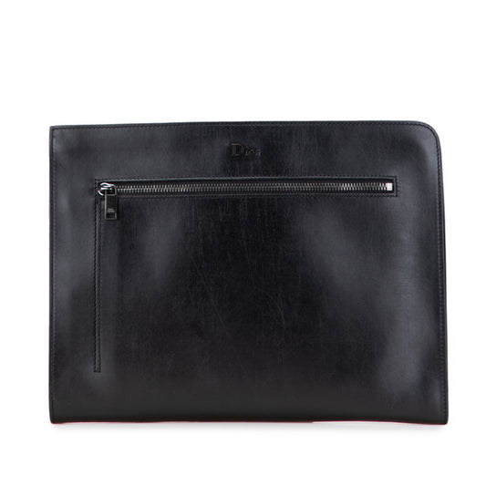 Christian Dior Black Leather Clutch Bag ()