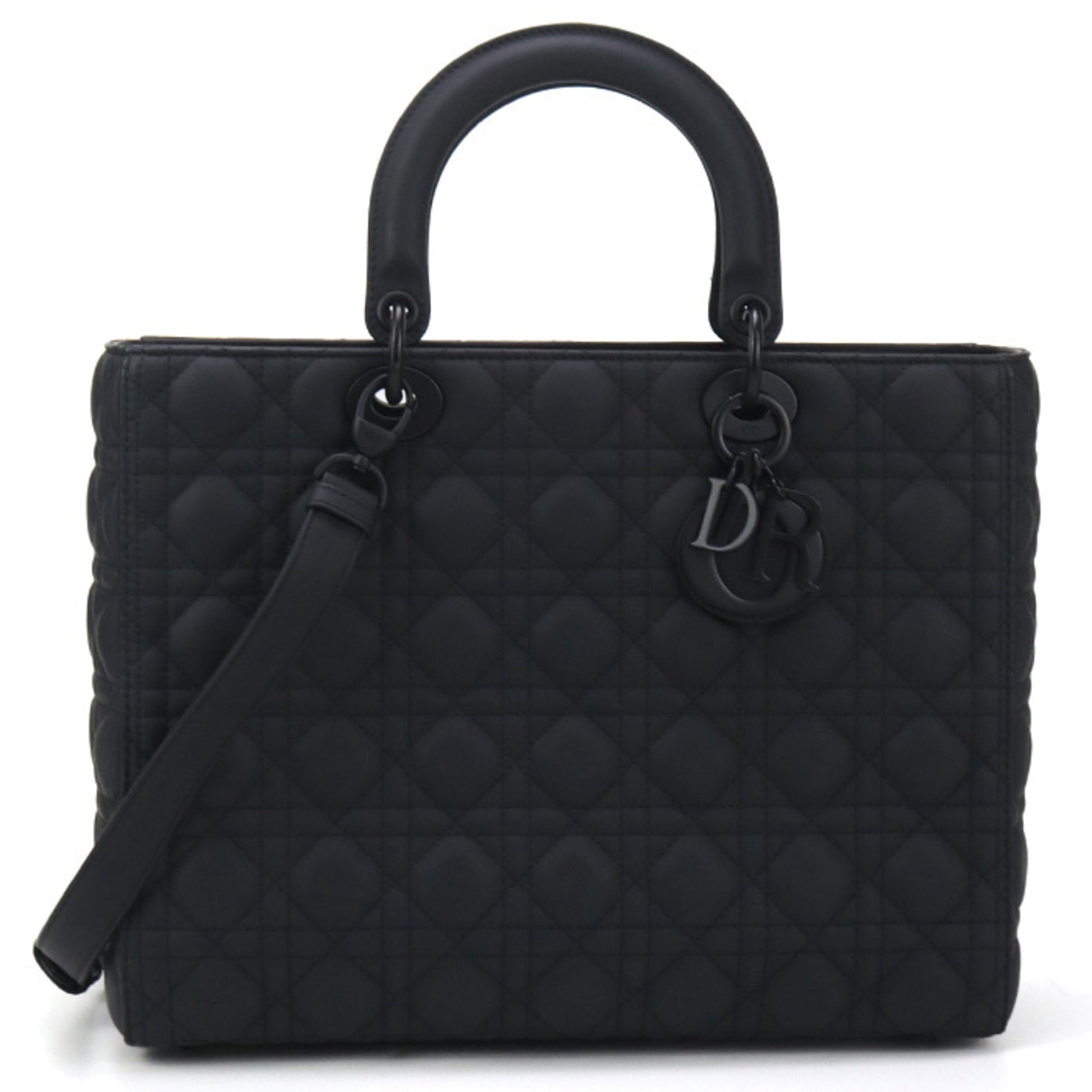 Christian Dior Black Leather Tote Bag ()