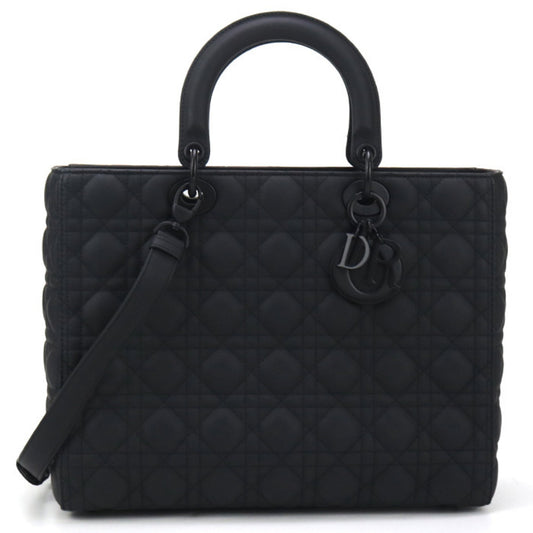 Christian Dior Black Leather Tote Bag ()