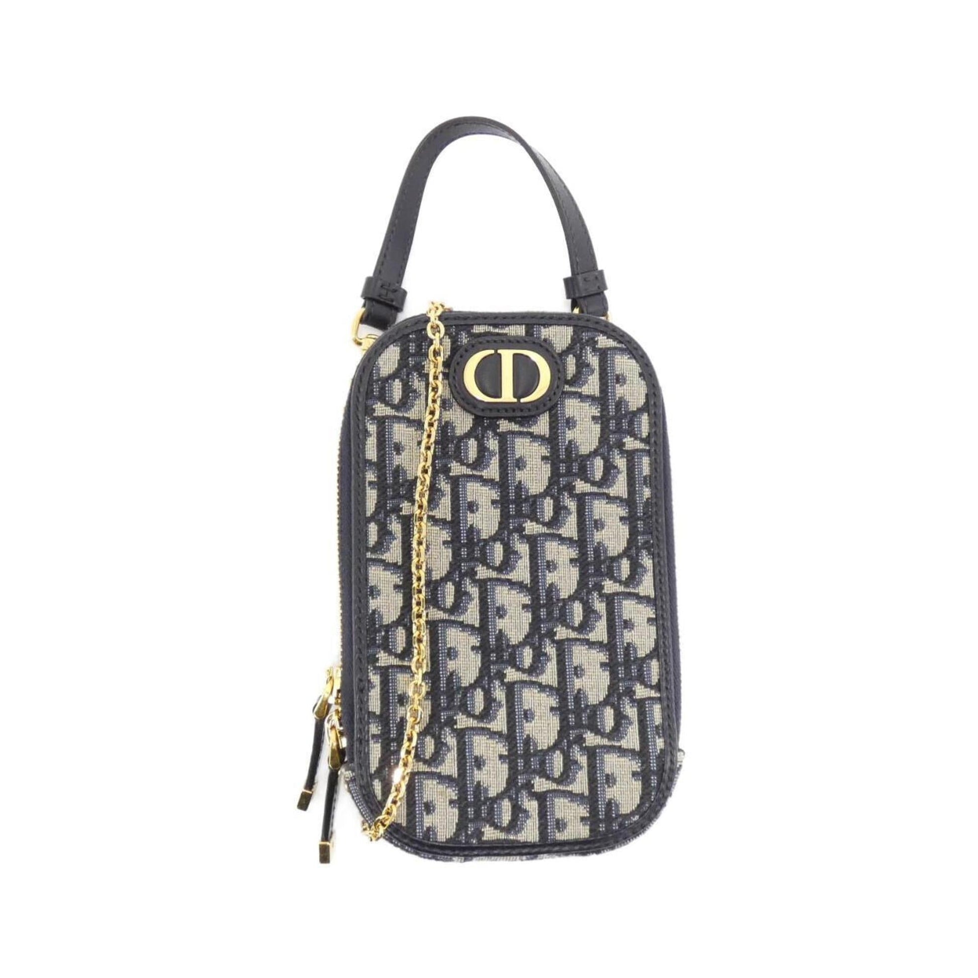 Christian Dior Blue Canvas Pouch Shoulder Bag ()