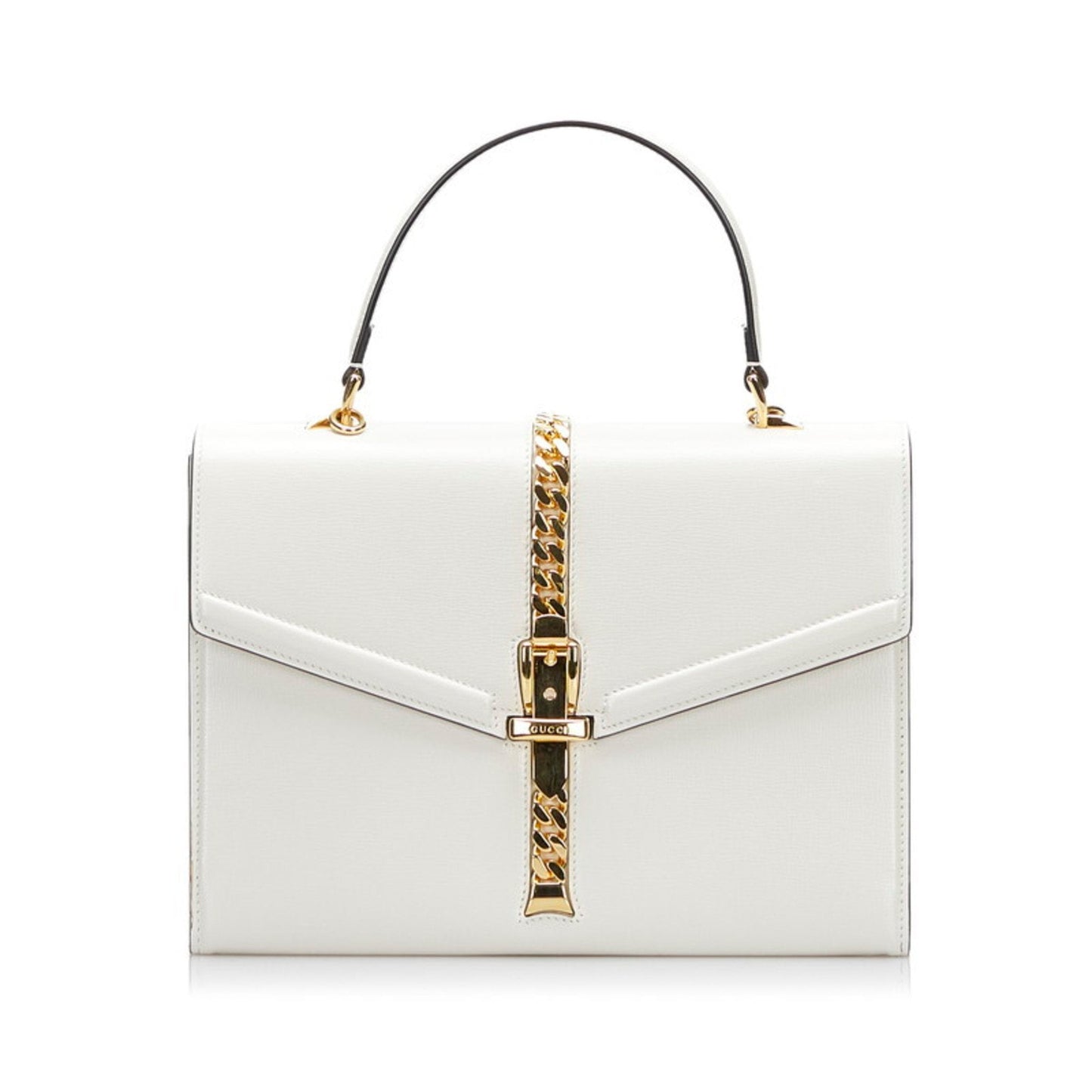 Gucci White Leather Shoulder Bag Style 2