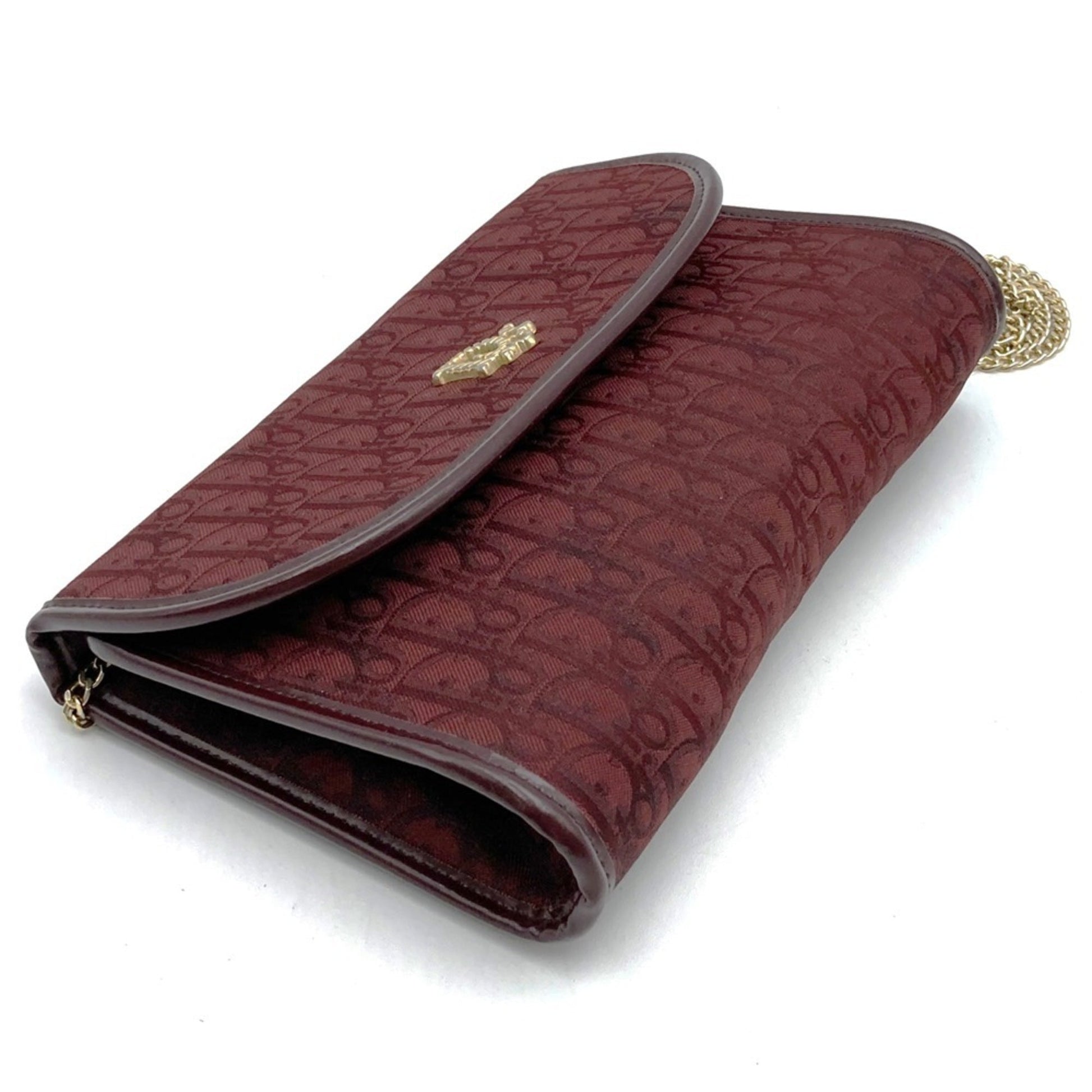 Christian Dior Red Color Canvas Pouch Shoulder Bag ()