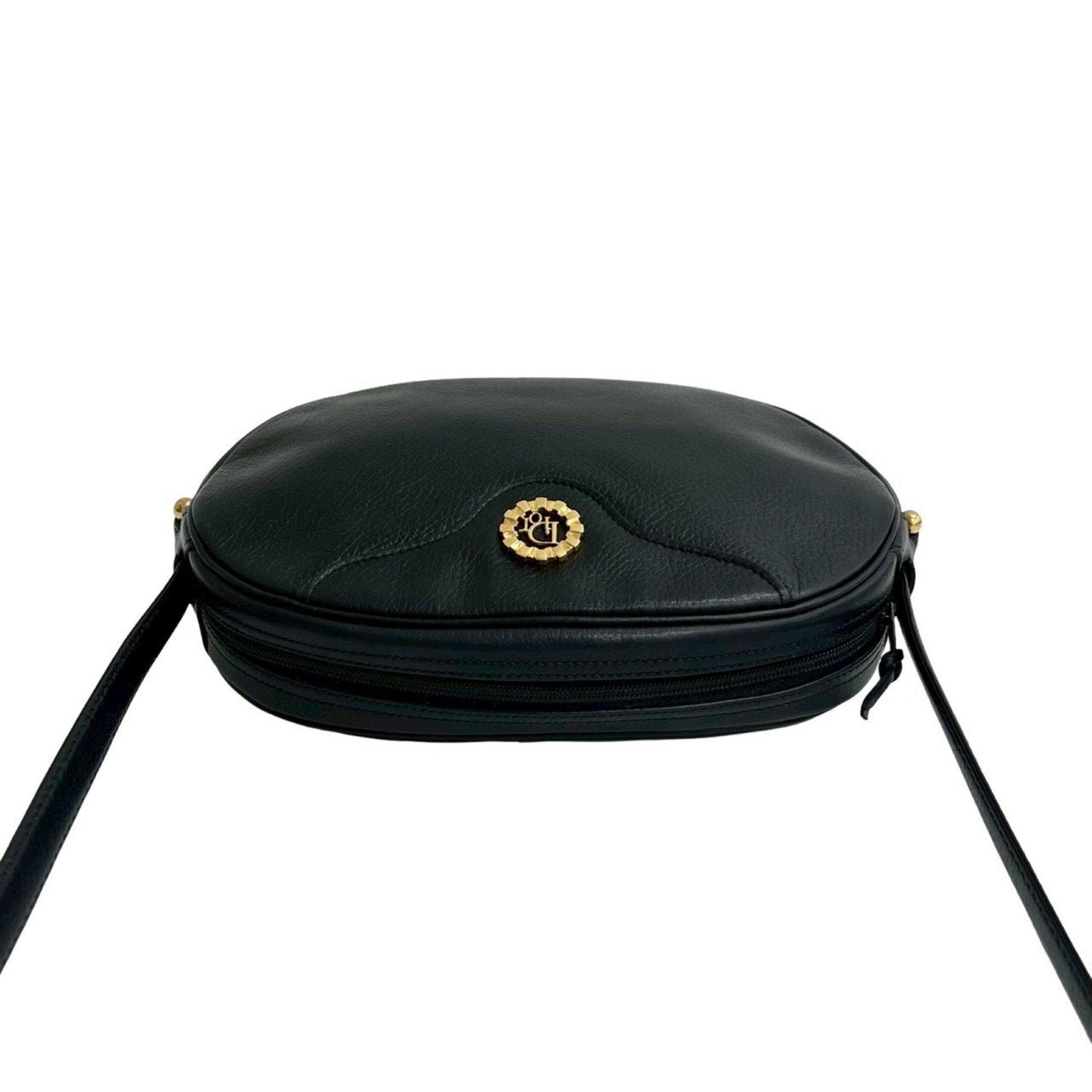 Christian Dior Black Leather Pochette Shoulder Bag ()