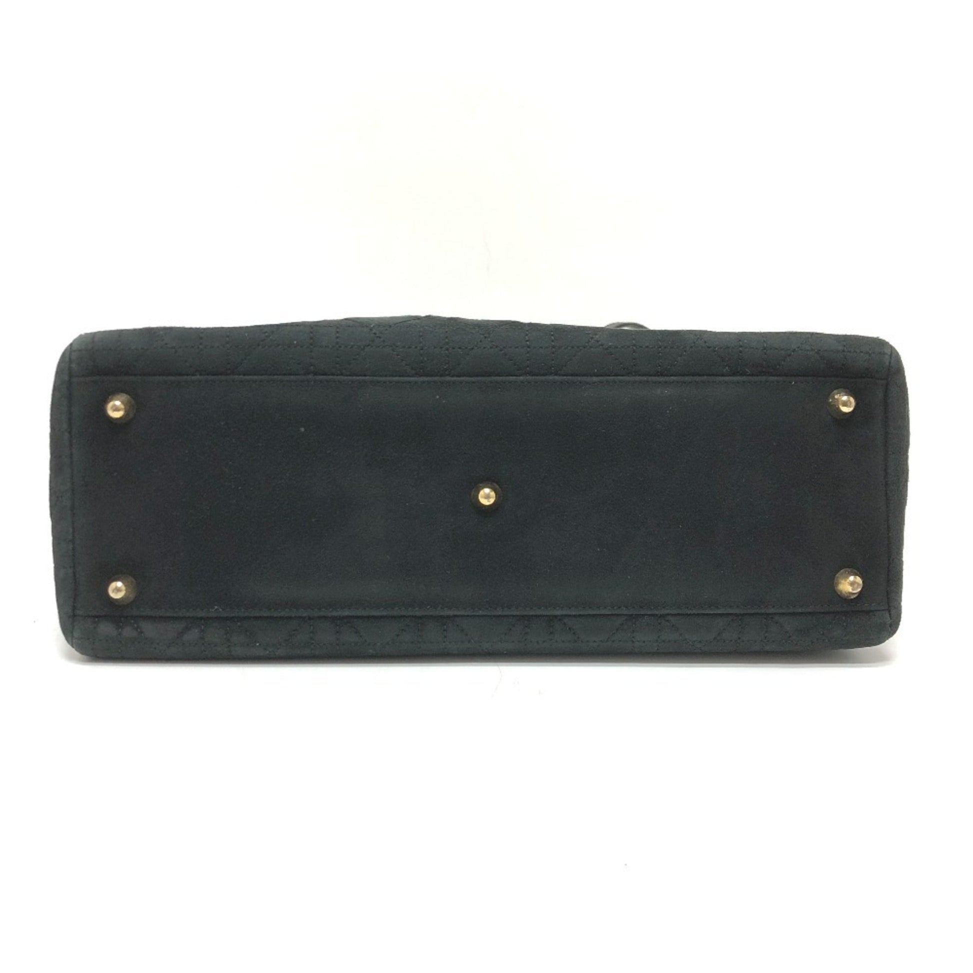 Christian Dior Black Leather Suede Handbag Shoulder Bag ()