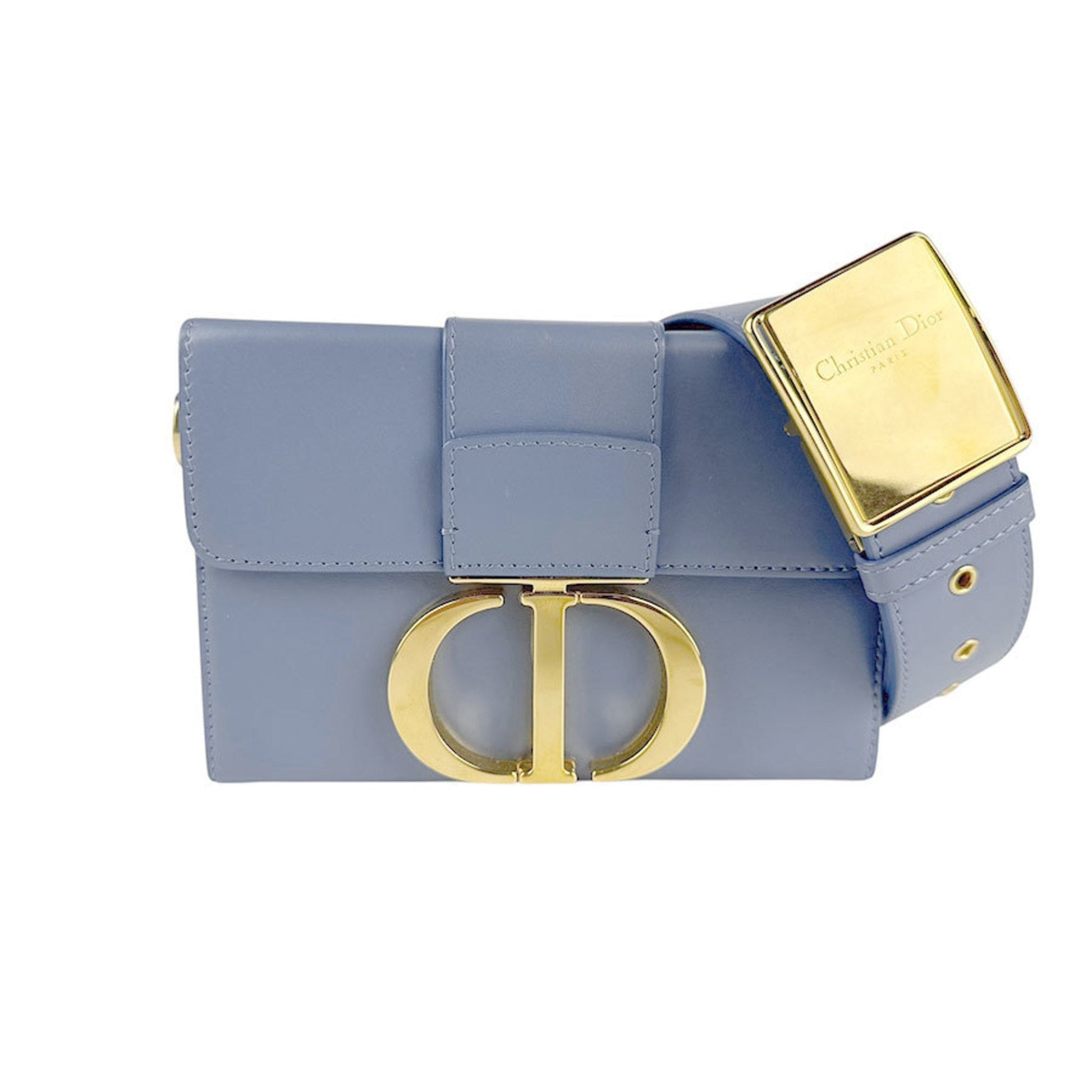 Christian Dior Blue Leather Shoulder Bag ()