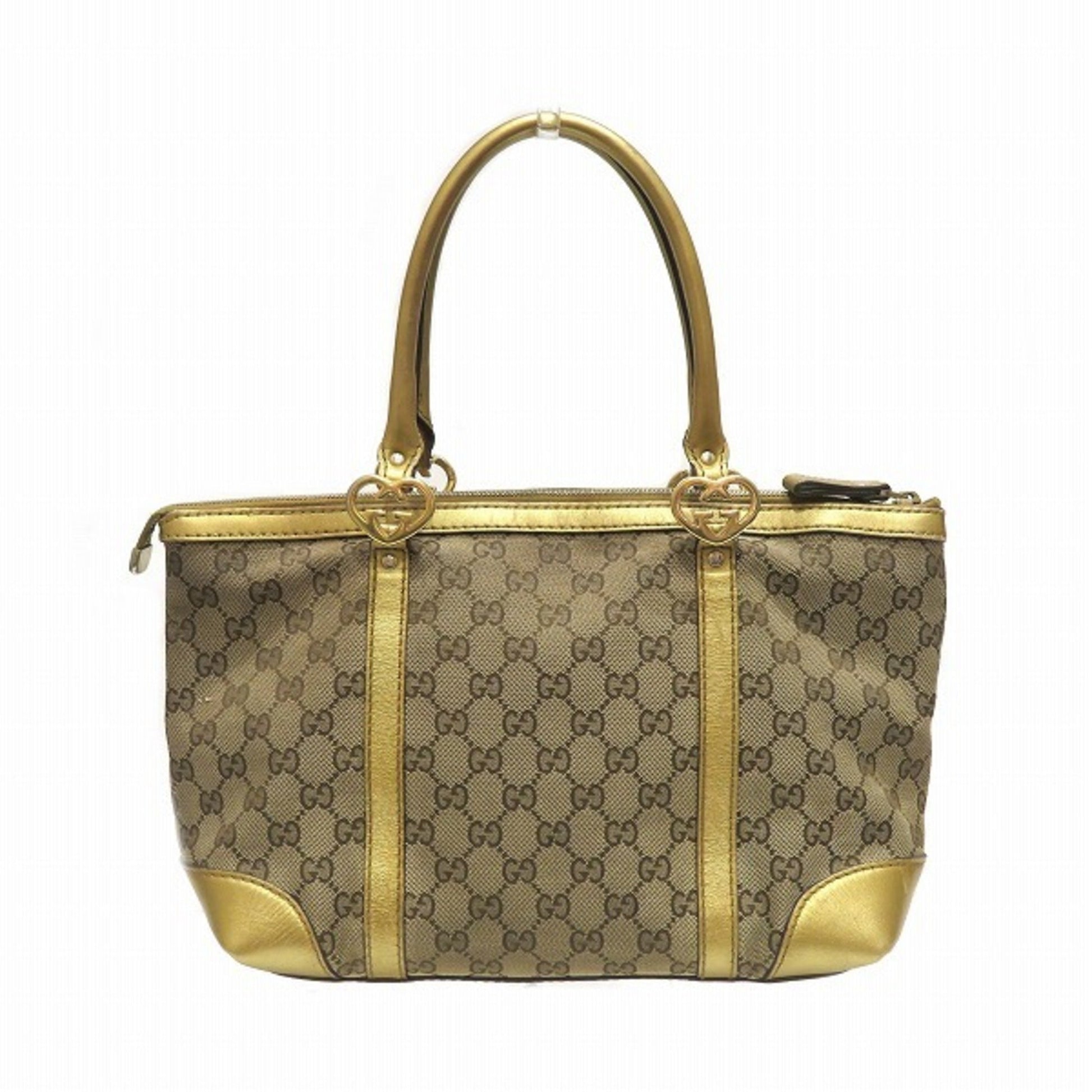 Gucci Leather Canvas Tote