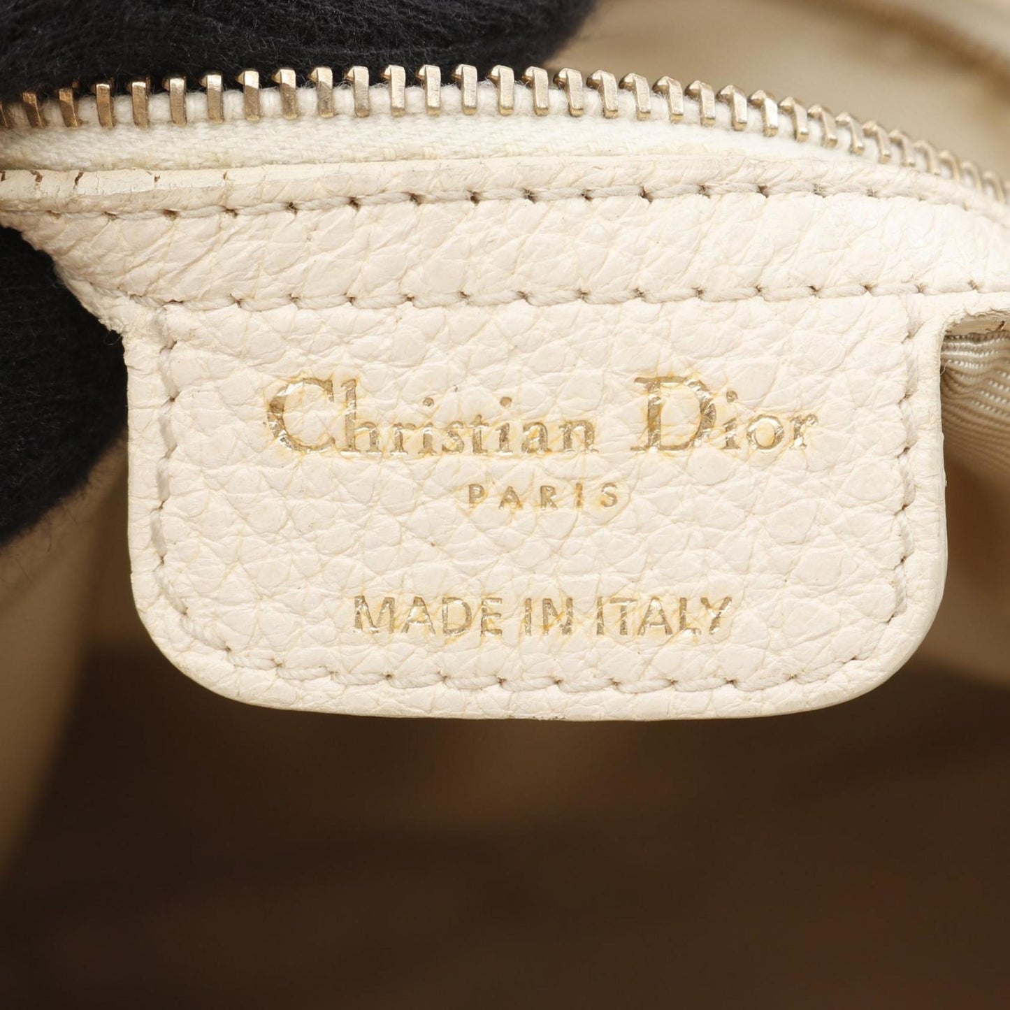 Christian Dior Beige Leather Tote Bag ()