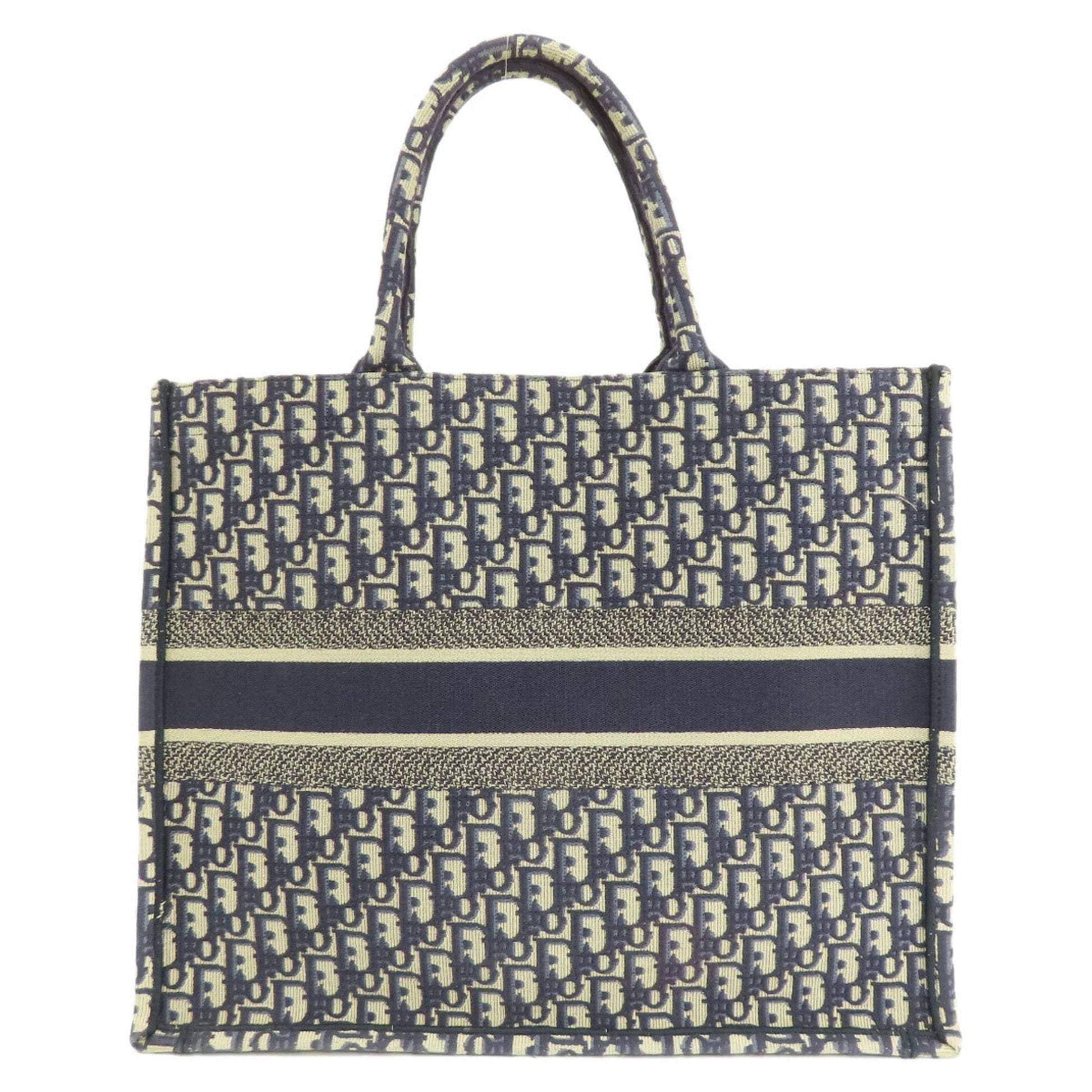 Christian Dior Navy Canvas Tote Bag ()