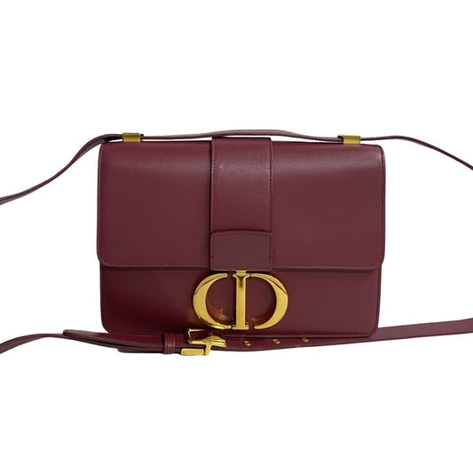 Christian Dior Pink Gold Purple Wine Leather Pochette Shoulder Bag ()