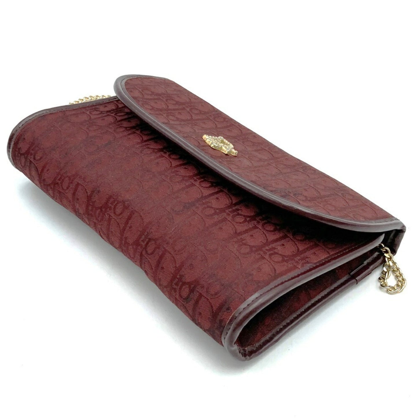 Christian Dior Red Color Canvas Pouch Shoulder Bag ()
