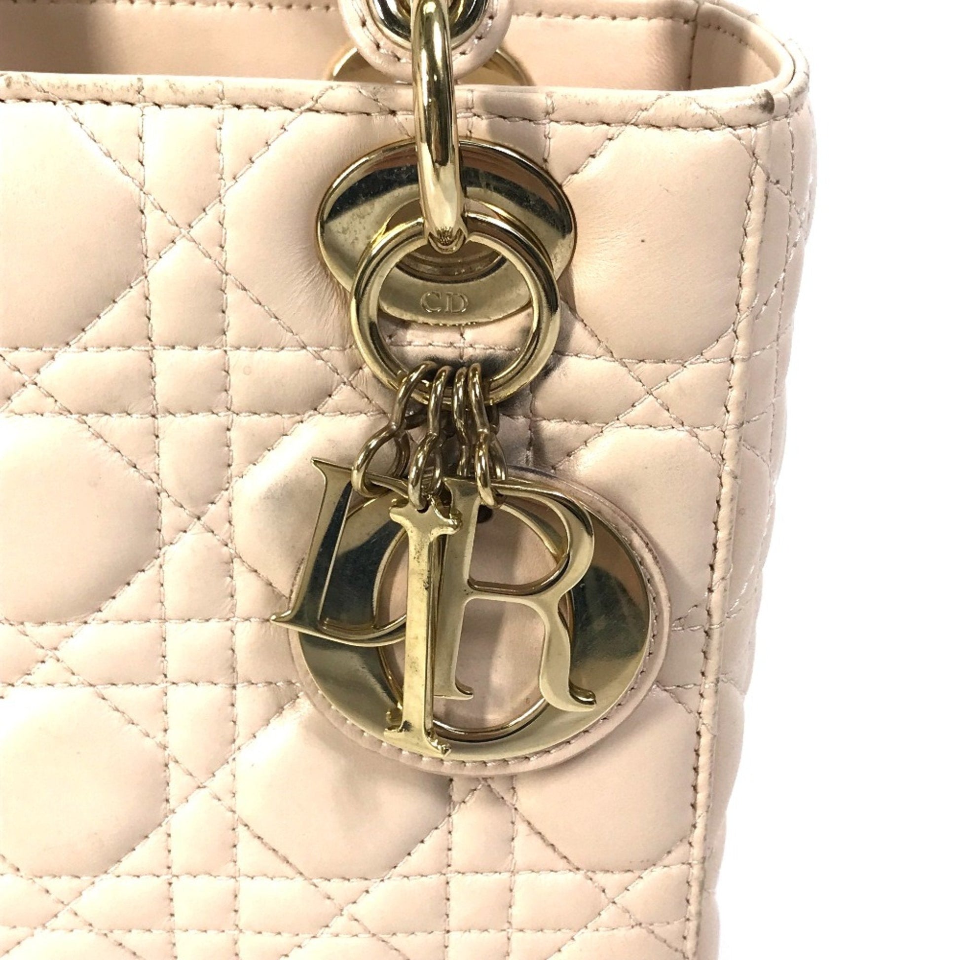 Christian Dior Beige Leather Handbag ()