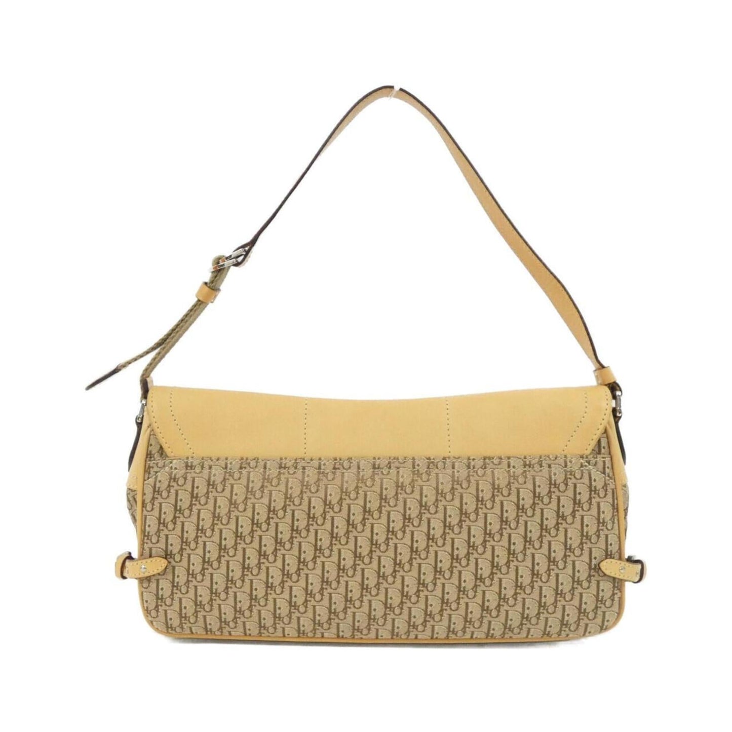 Christian Dior Beige Canvas Leather Shoulder Bag ()