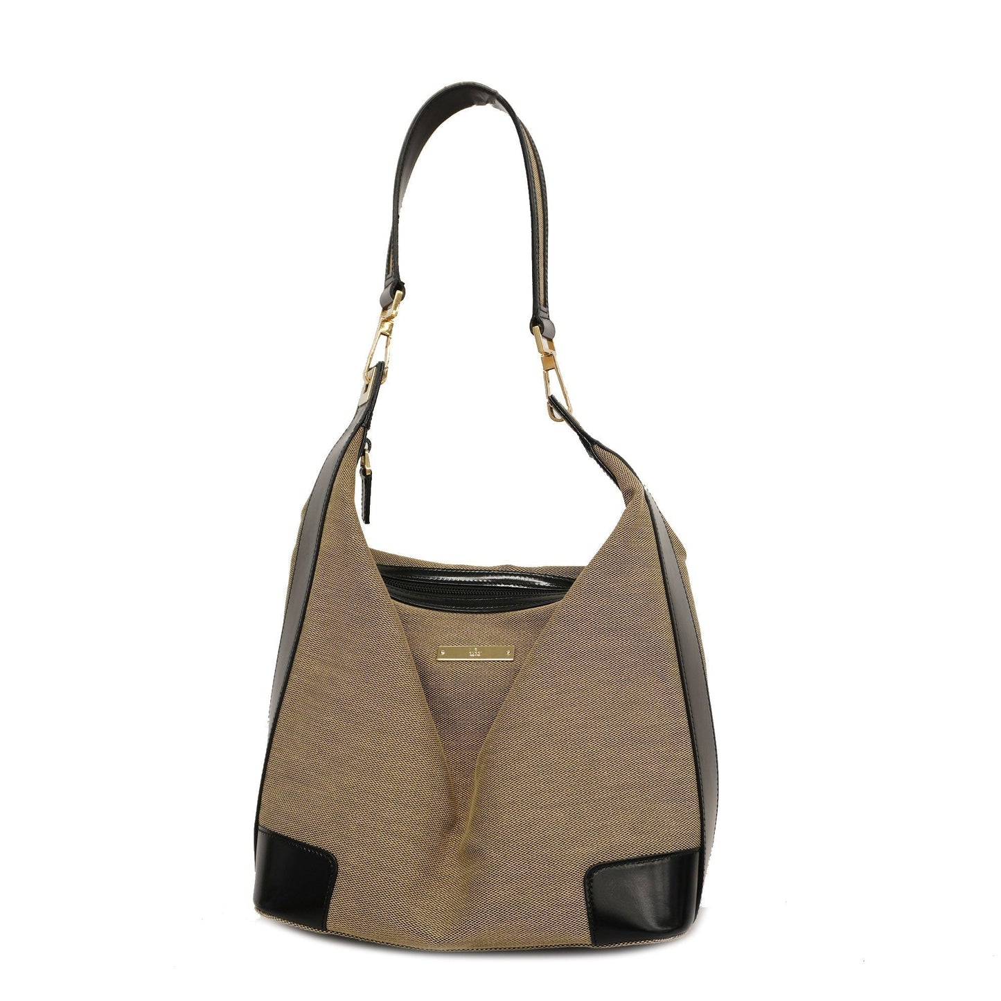 Gucci Leather Canvas Shoulder Bag
