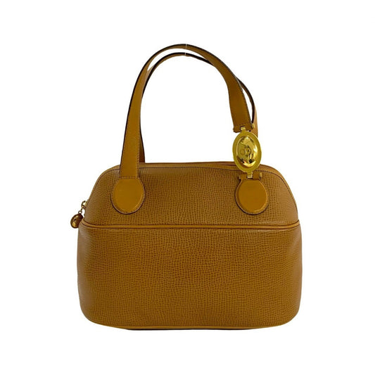 Christian Dior Brown Leather Boston Bag Handbag ()