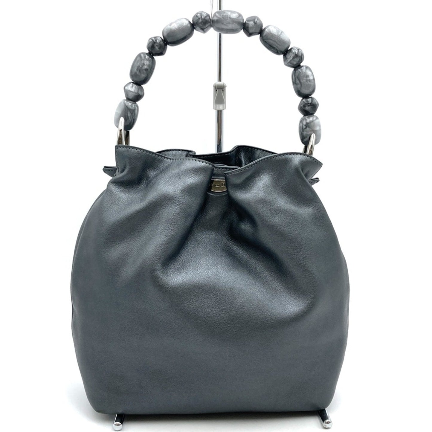 Christian Dior Gray Leather Handbag ()