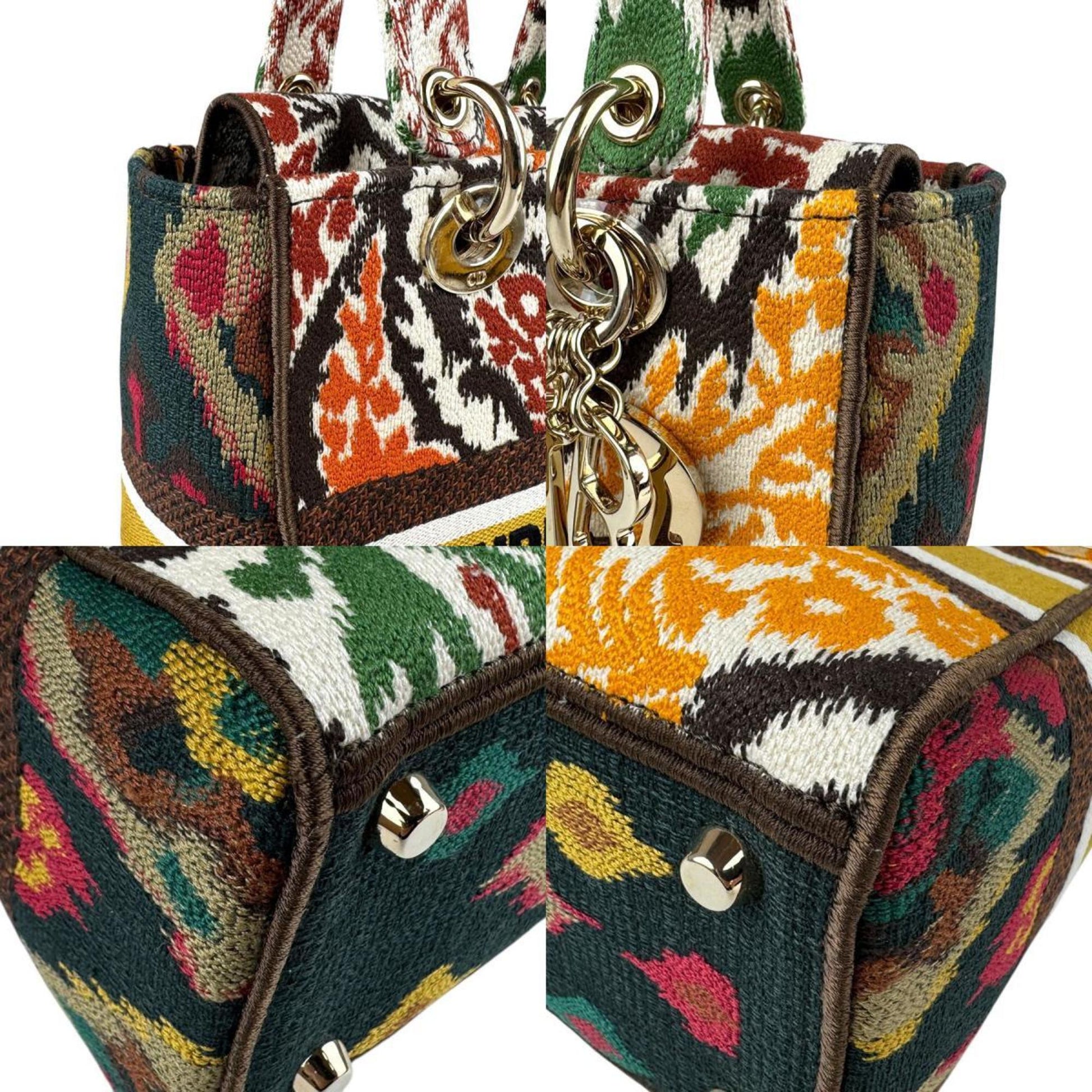 Christian Dior Brown Canvas Handbag Shoulder Bag ()