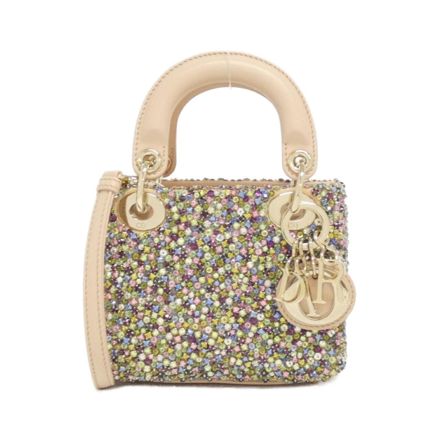Christian Dior Multi-Color Leather Rhinestone Shoulder Bag ()