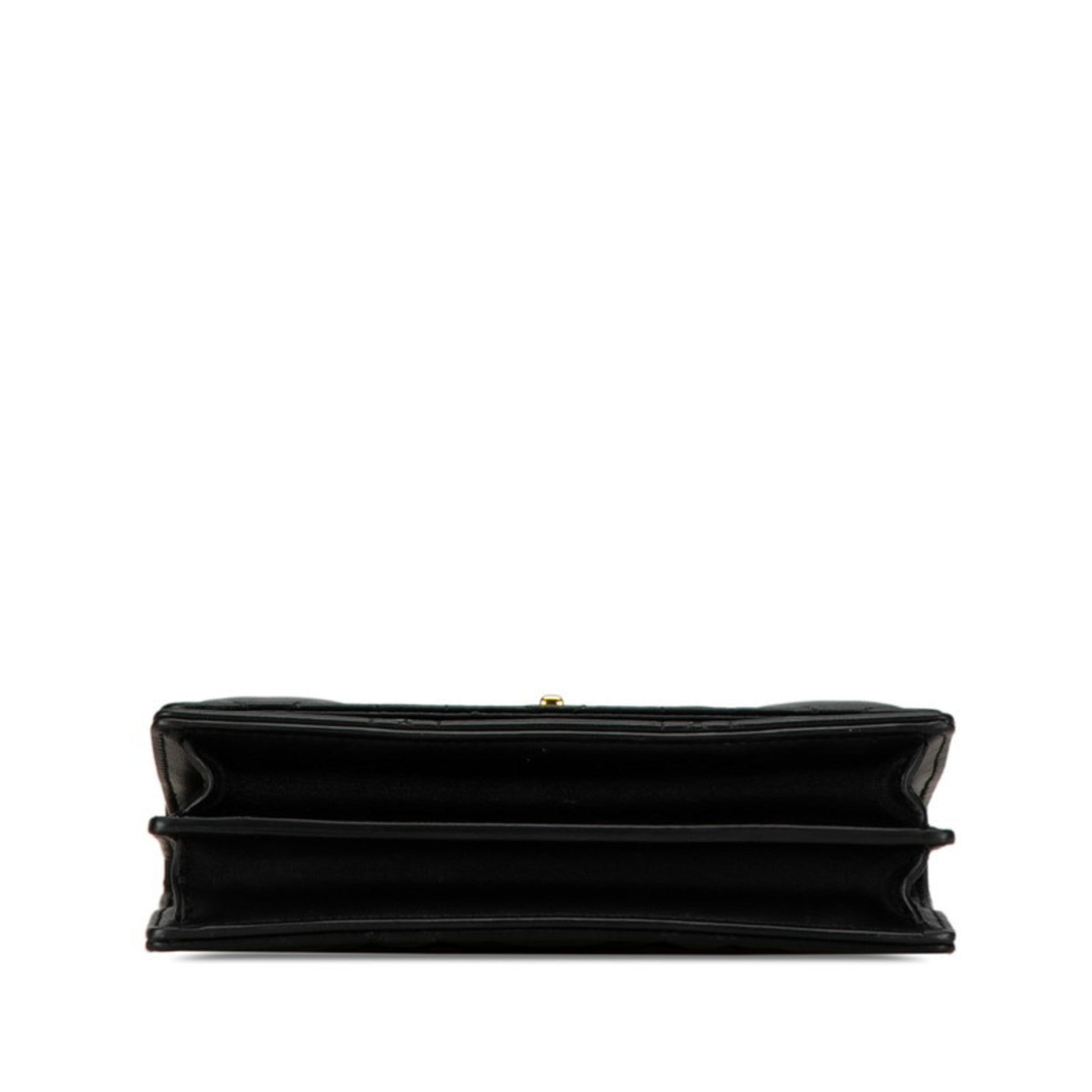 Christian Dior Black Leather Shoulder Bag ()