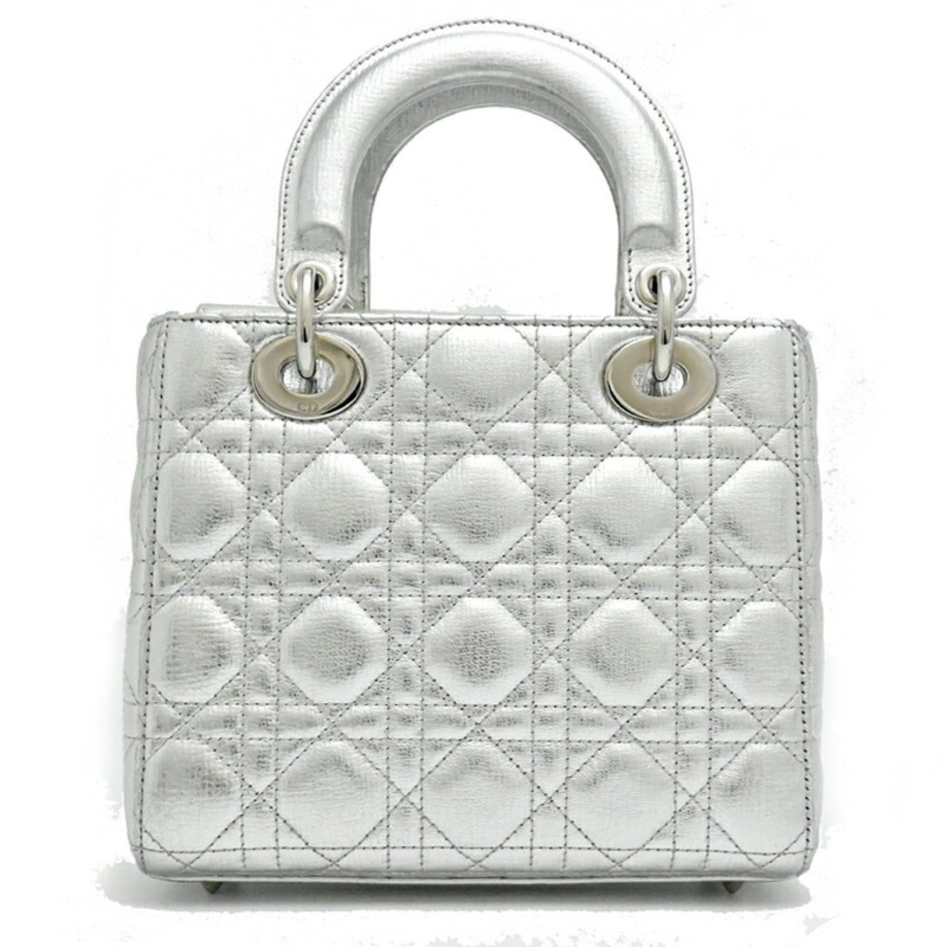 Christian Dior Silver Leather Handbag ()