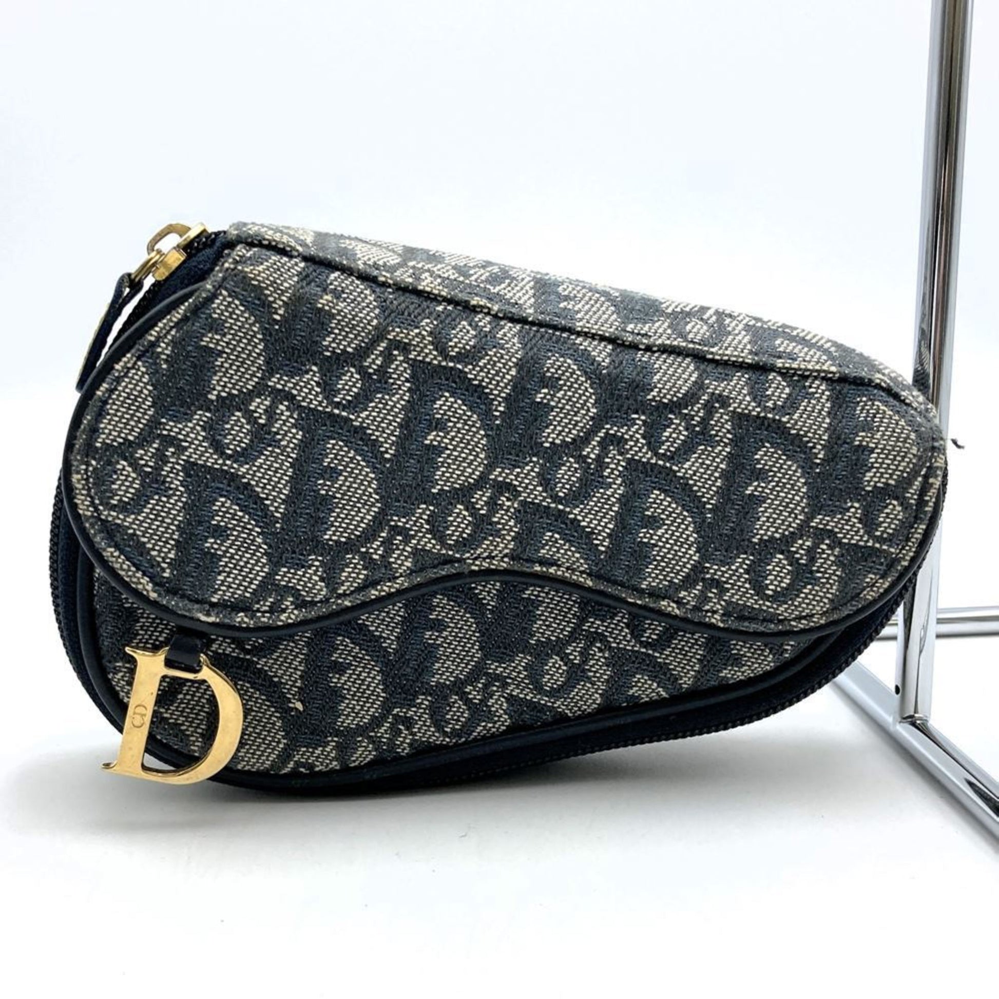 Christian Dior Navy Canvas Pouch ()