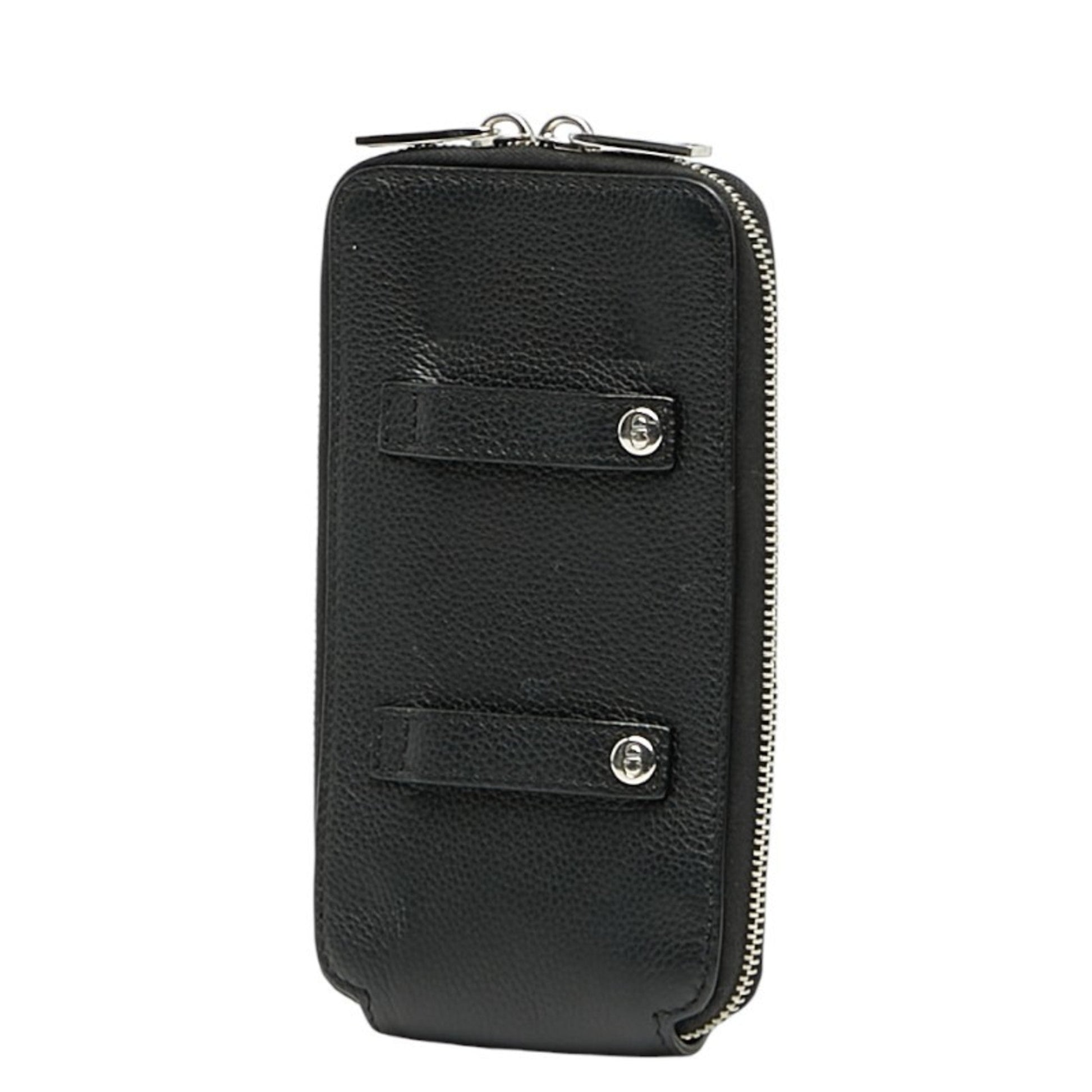 Christian Dior Black Leather Pouch ()