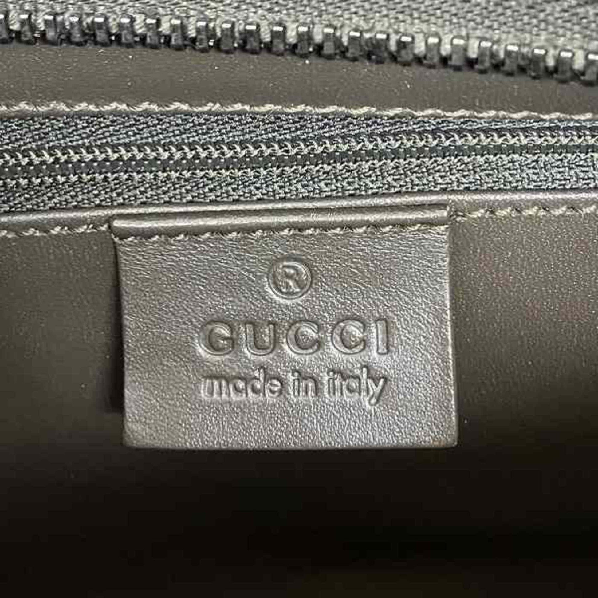 Gucci Leather Canvas Shoulder Bag